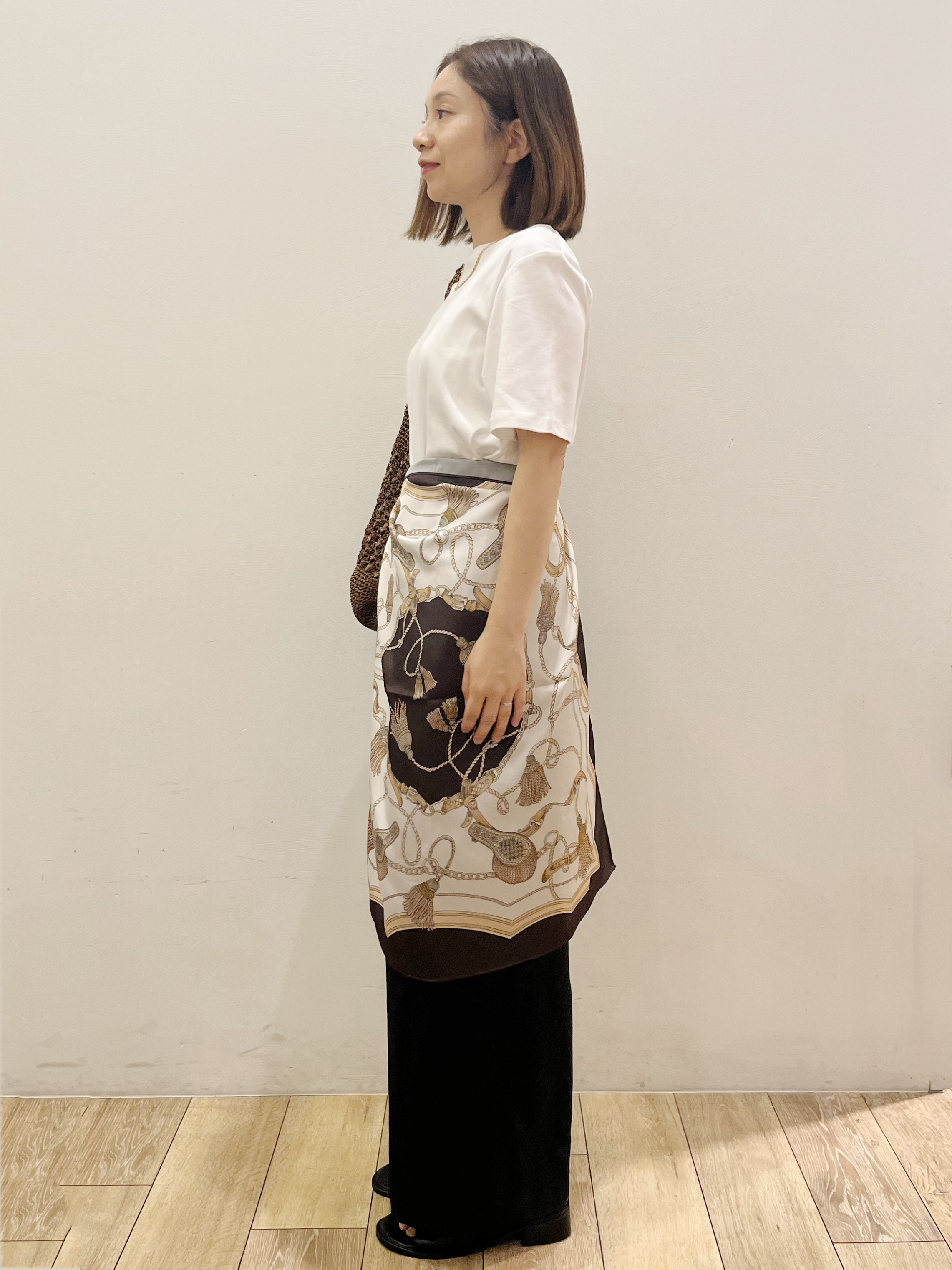 kcさんの「OPAQUE.CLIP｜ベーシックTシャツ／オーガニックコットン混【洗濯機OK】」を使ったコーディネート