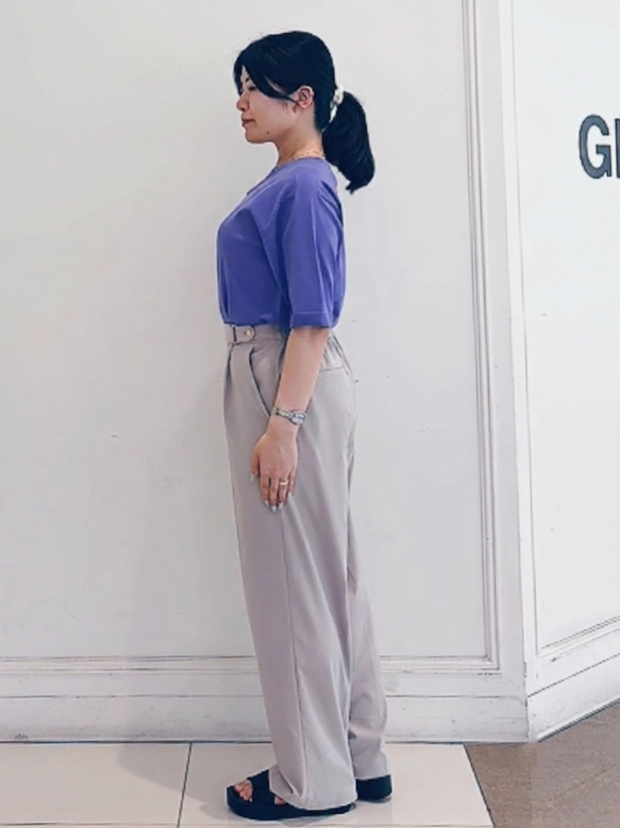 チョコさんの「grove｜【ひんやり・UVカット・洗濯機◎】Tシャツ感覚で着られるコットン混ニット」を使ったコーディネート