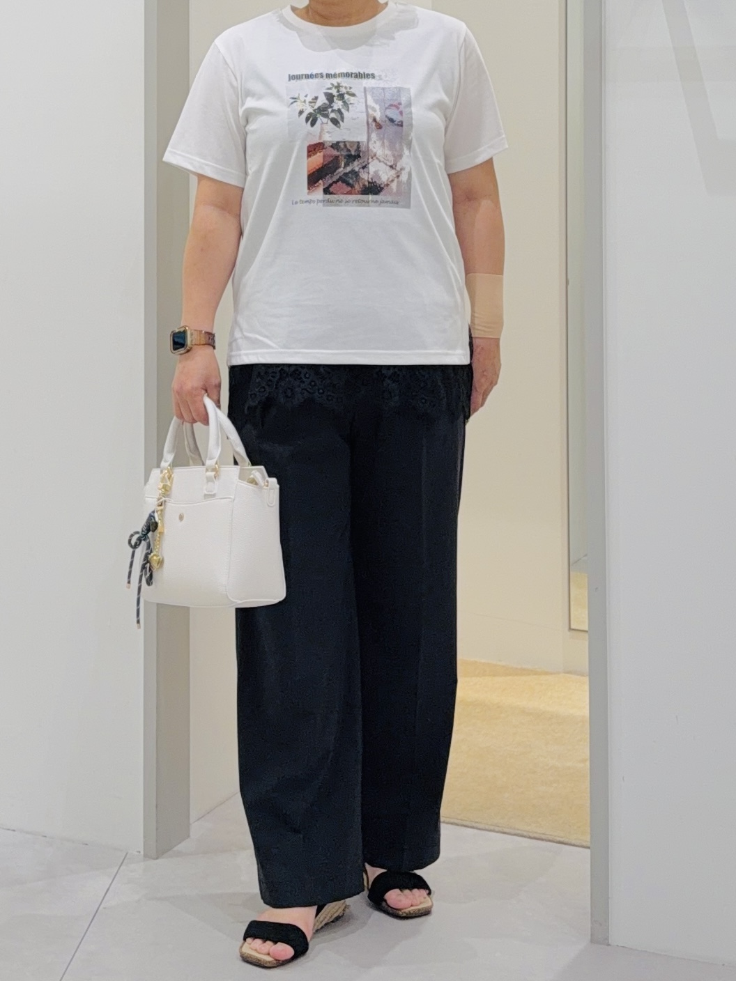 タナさんの「THE SHOP TK｜【ひんやり/吸水速乾】プリントアソートTシャツ」を使ったコーディネート