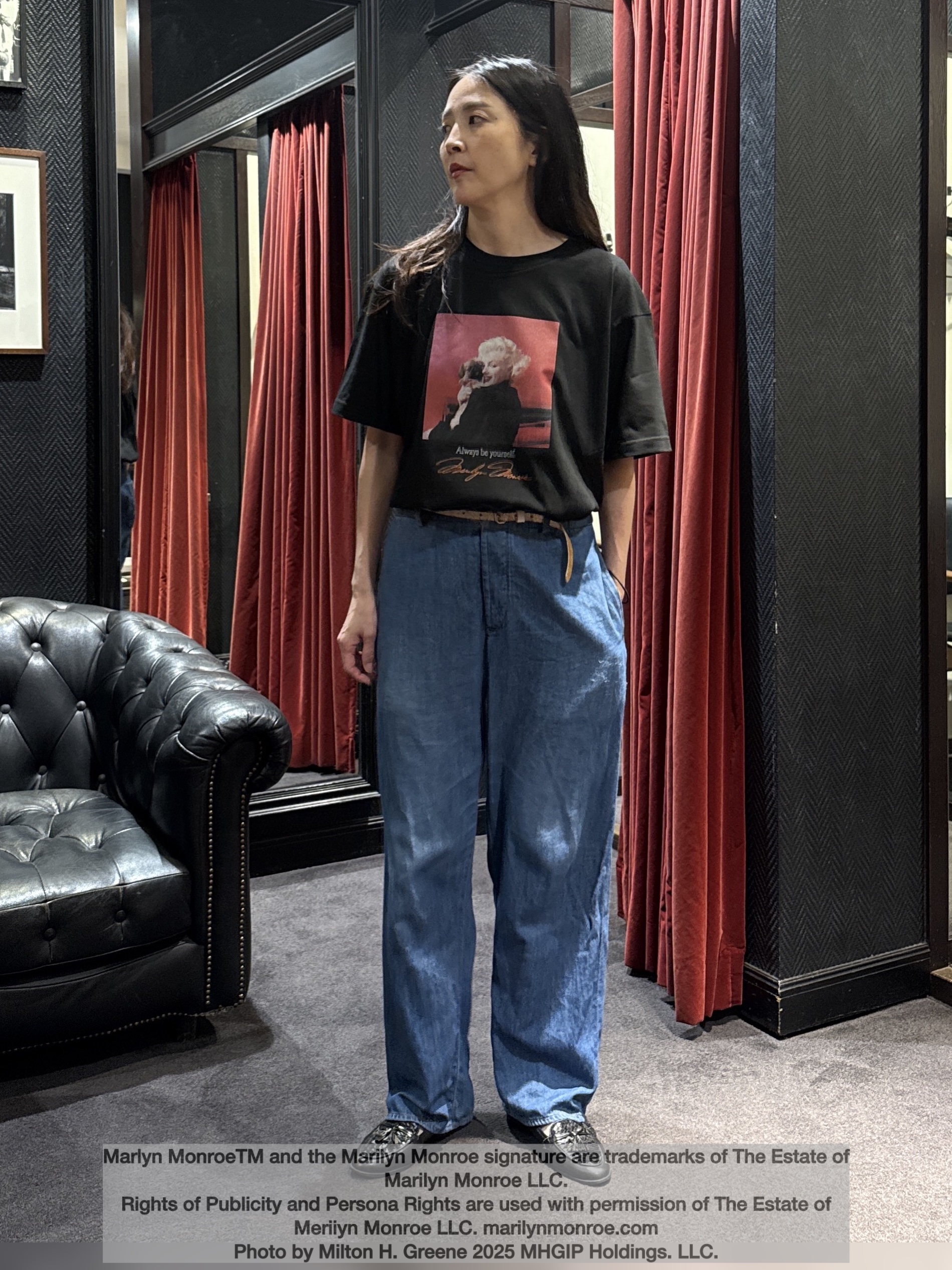 神野（jinno）さんの「TAKEO KIKUCHI｜【別注】マリリン・モンロー/フォトTシャツ」を使ったコーディネート