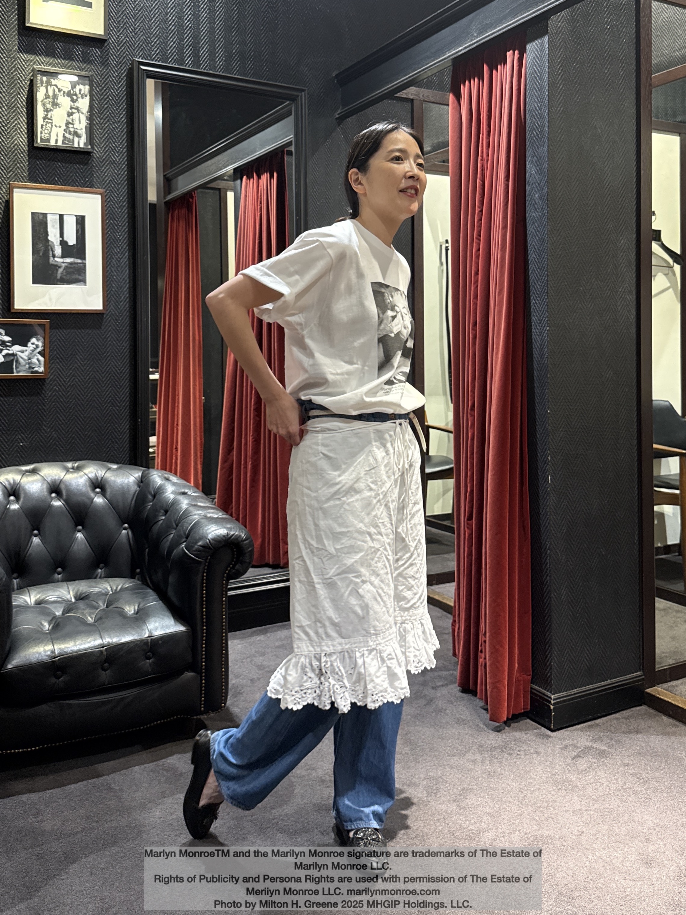 神野（jinno）さんの「TAKEO KIKUCHI｜【別注】マリリン・モンロー/フォトTシャツ」を使ったコーディネート