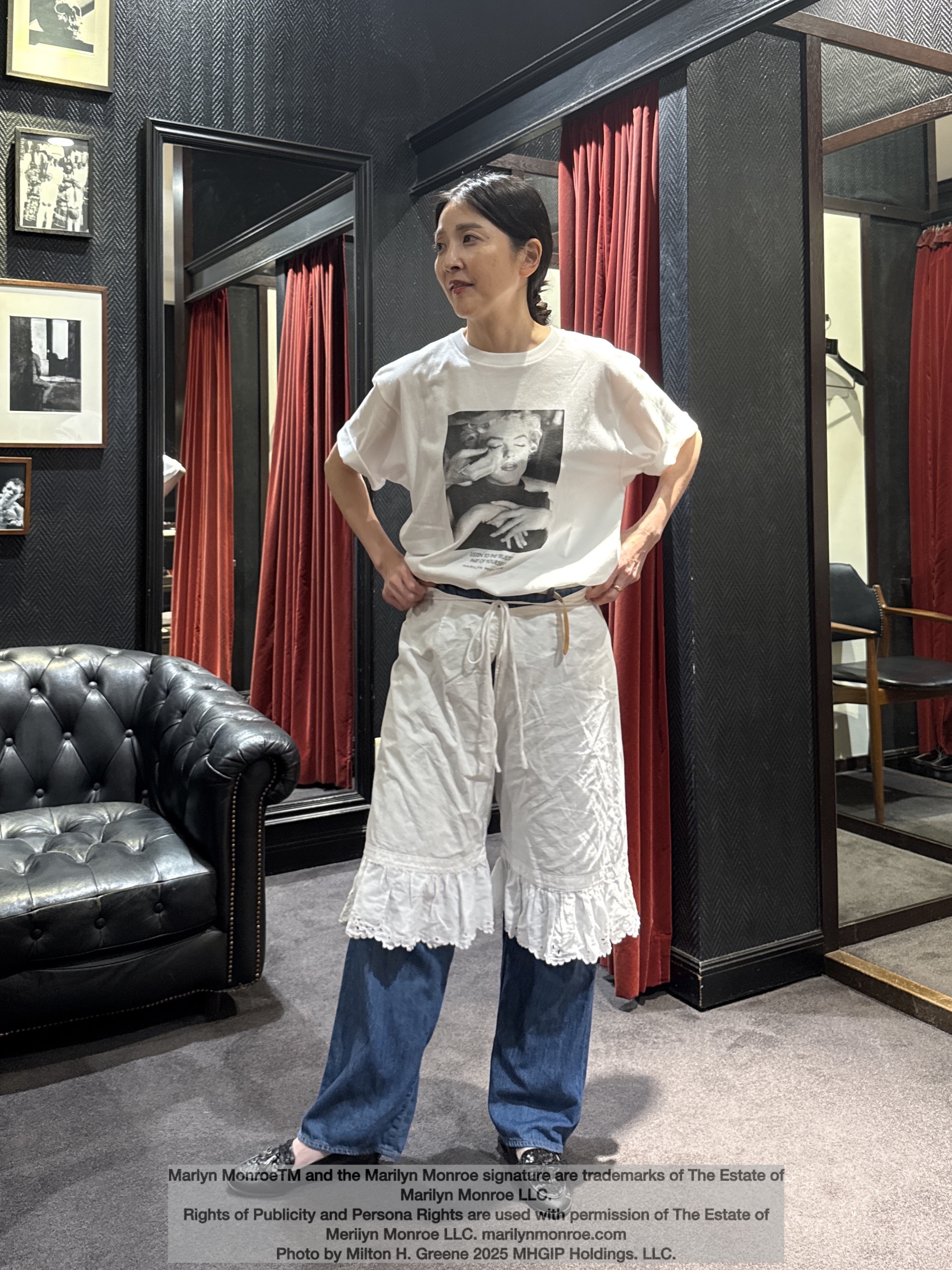 神野（jinno）さんの「TAKEO KIKUCHI｜【別注】マリリン・モンロー/フォトTシャツ」を使ったコーディネート