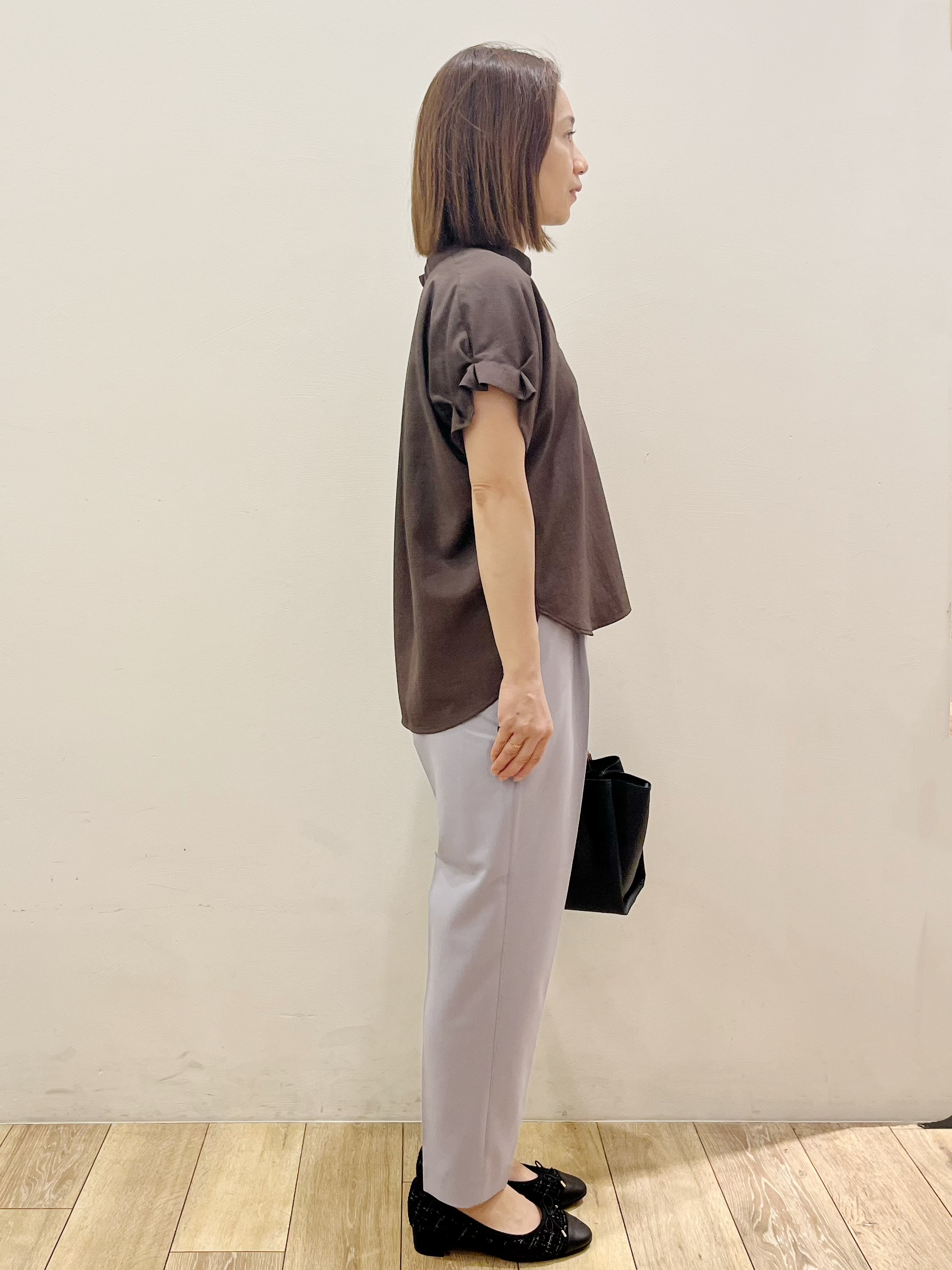 kcさんの「OPAQUE.CLIP｜【接触冷感／吸水速乾】タックスキッパーブラウス《防シワ／イージーアイロン／洗濯機OK／9col》」を使ったコーディネート