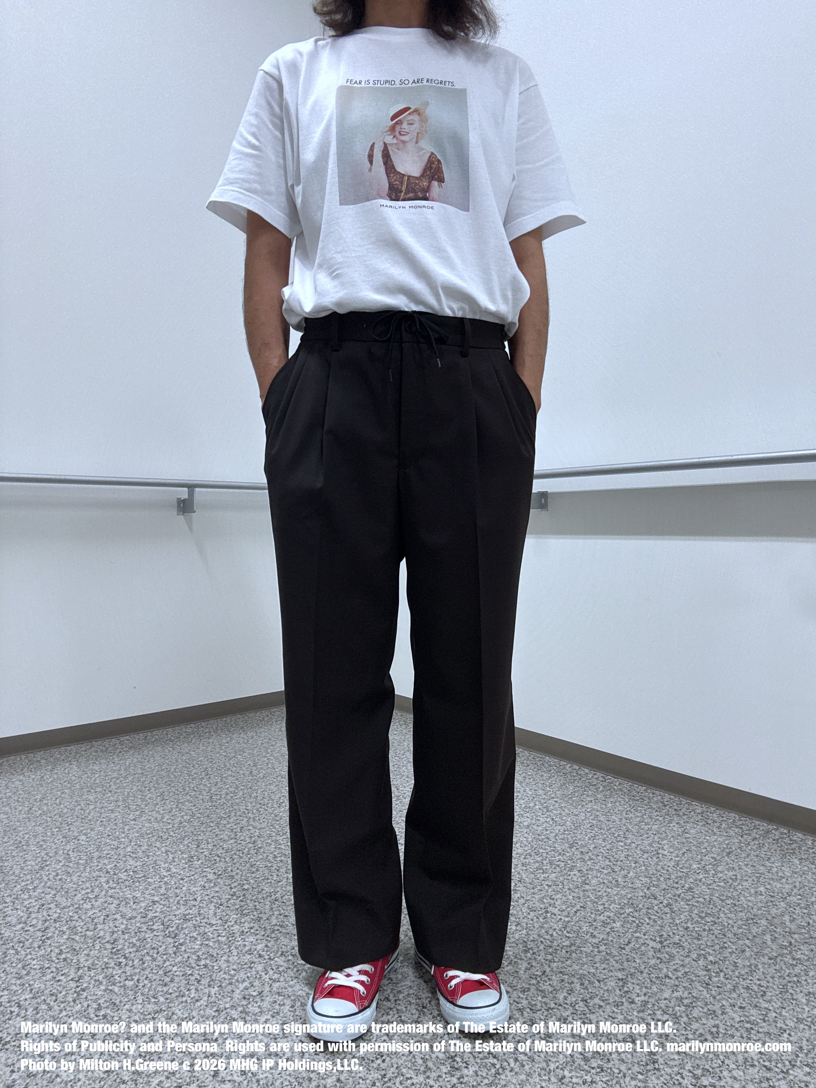 おーのさんの「TAKEO KIKUCHI｜【別注】マリリン・モンロー/フォトTシャツ」を使ったコーディネート