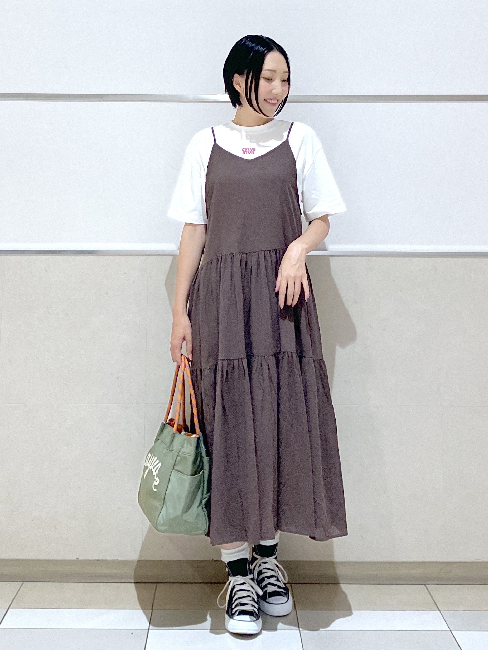 eriko さんの「Dessin｜コットンボイル フレアワンピース」を使ったコーディネート