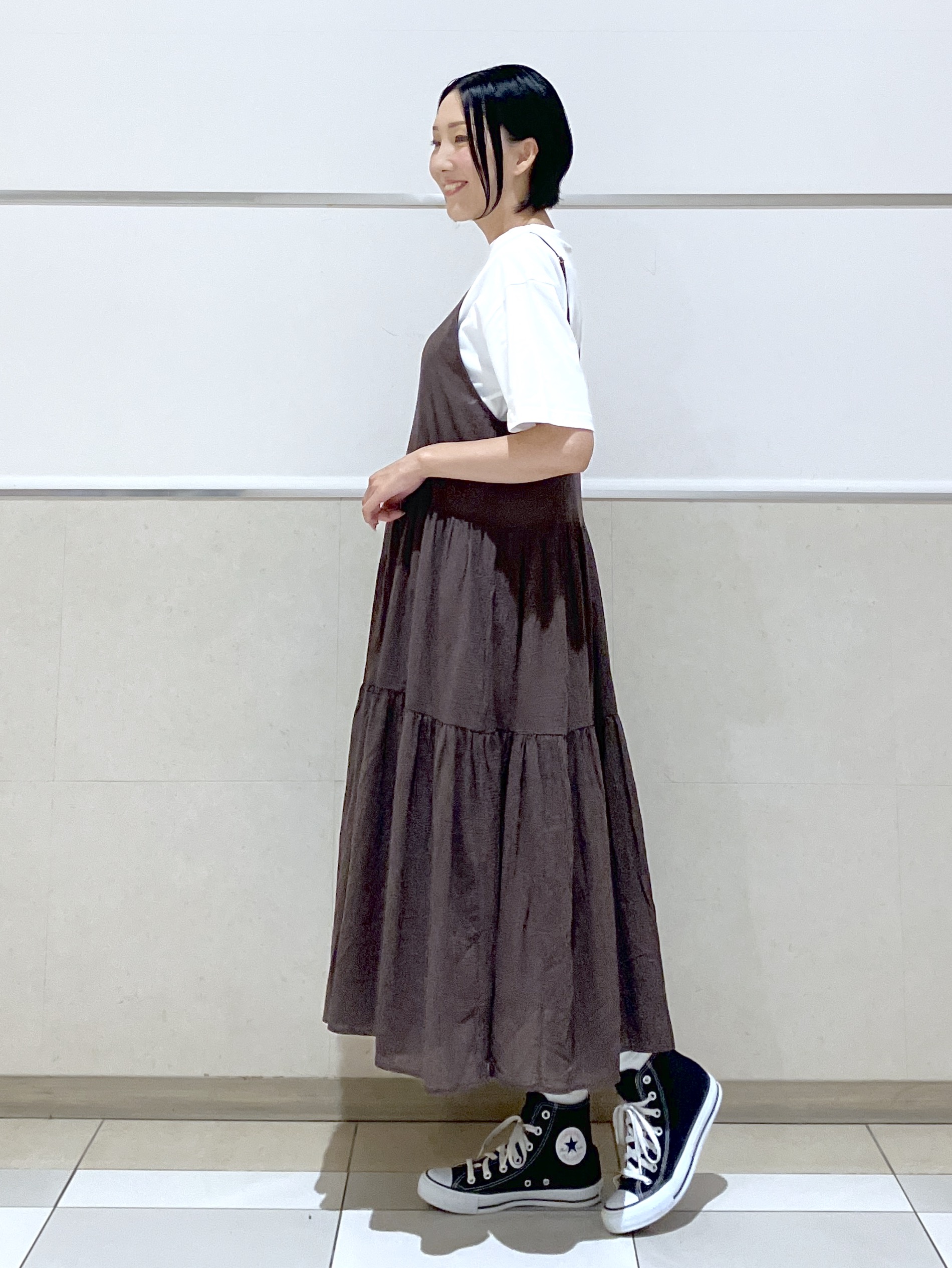 eriko さんの「Dessin｜コットンボイル フレアワンピース」を使ったコーディネート
