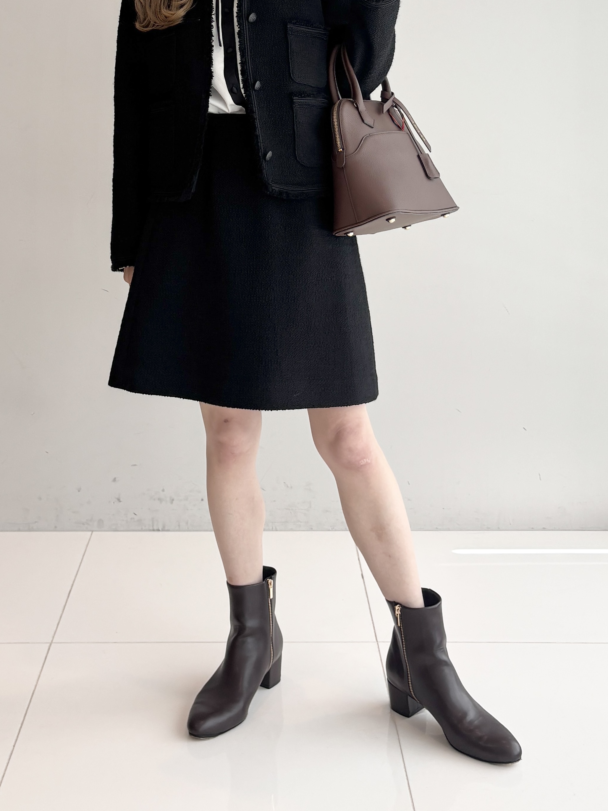 清水夏姫さんの「DRESSTERIOR｜◆mica della valle（ミカデラヴァッレ）Katia ハンドバッグ」を使ったコーディネート