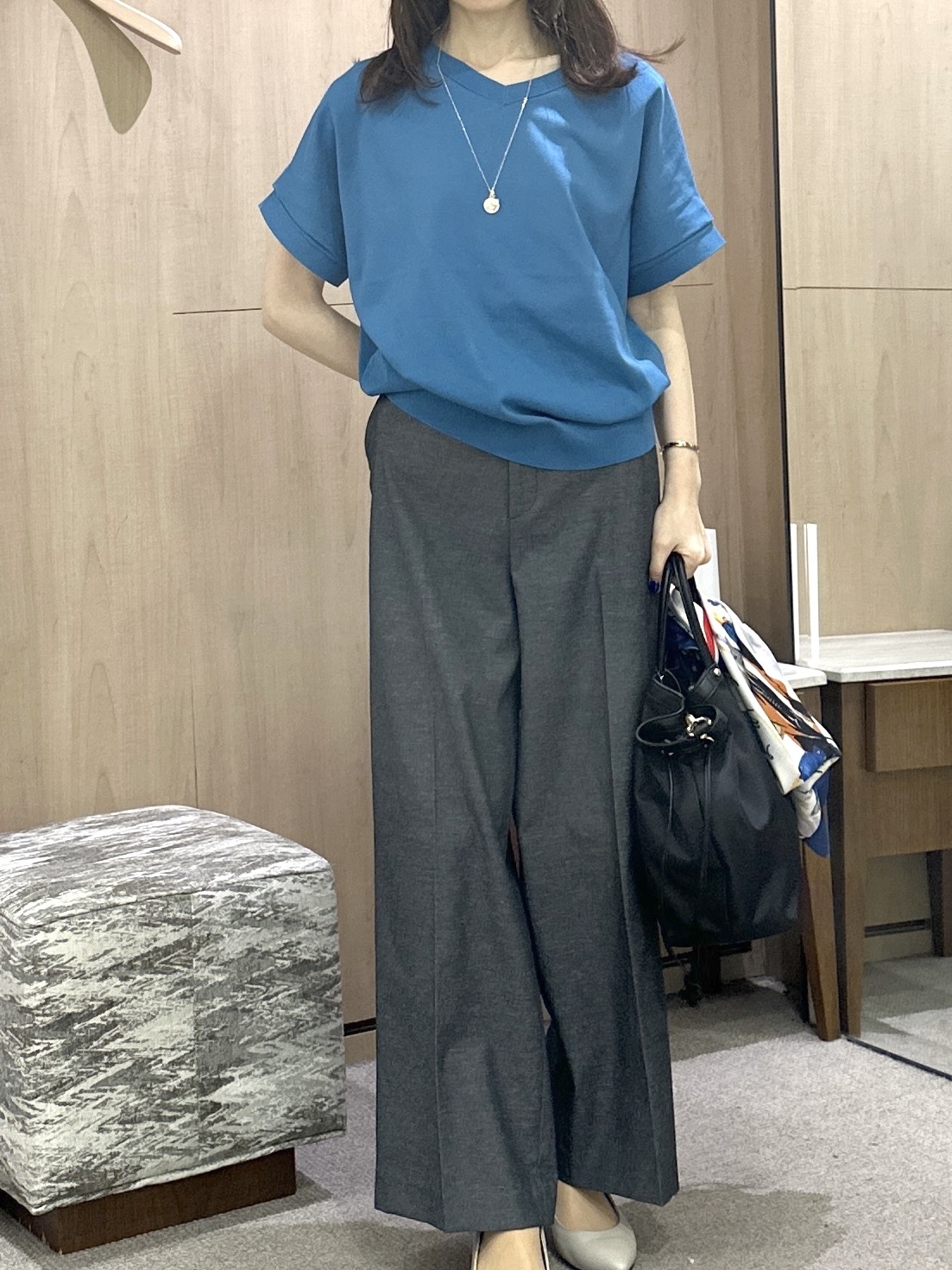 Miwaさんの「UNTITLED｜【肌に張り付かない/前後2WAY】ドライタッチコットンプルオーバー」を使ったコーディネート