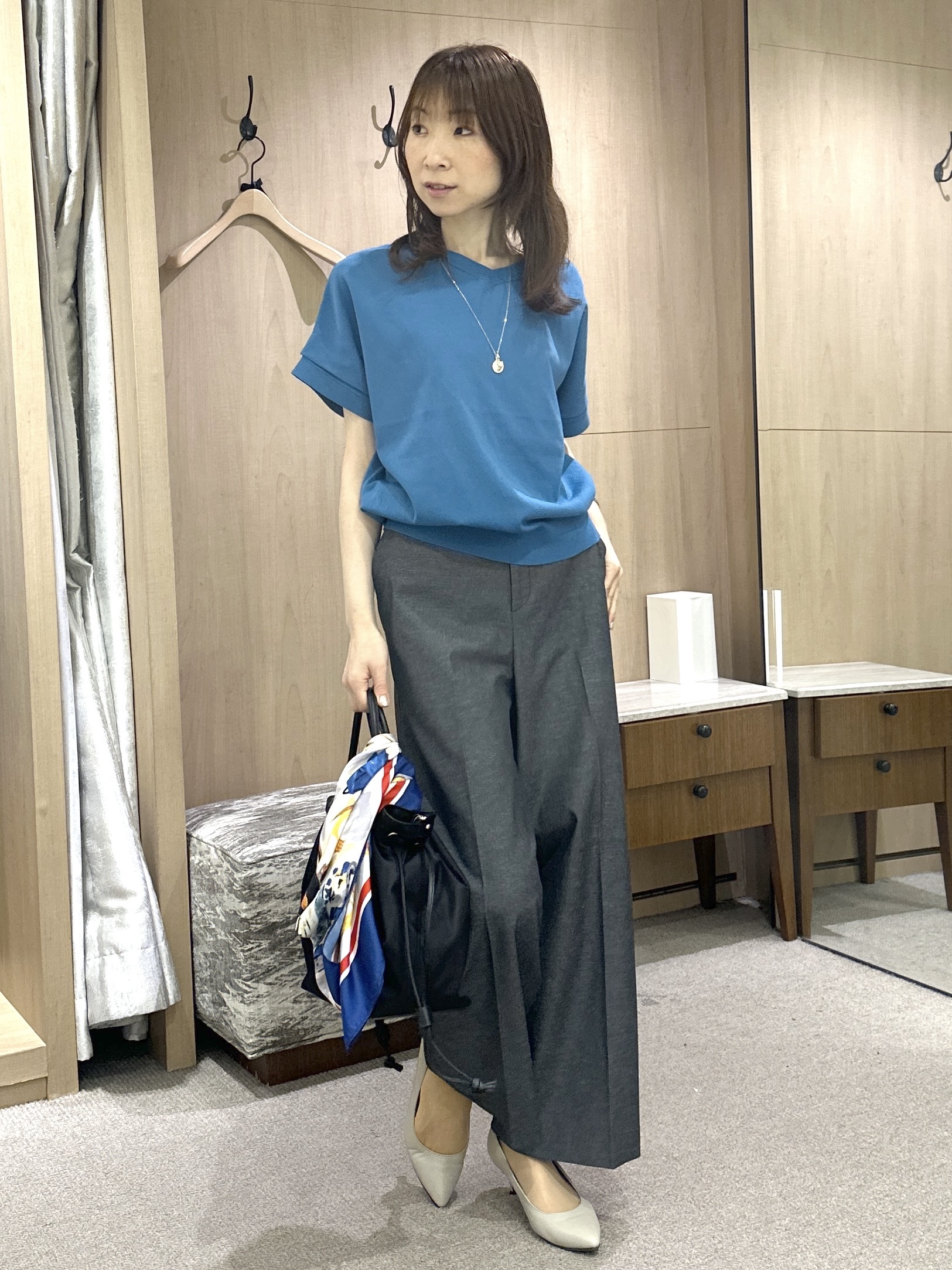 Miwaさんの「UNTITLED｜【セットアップ可/接触冷感/通気性】ドライシアーダブルジャケット」を使ったコーディネート