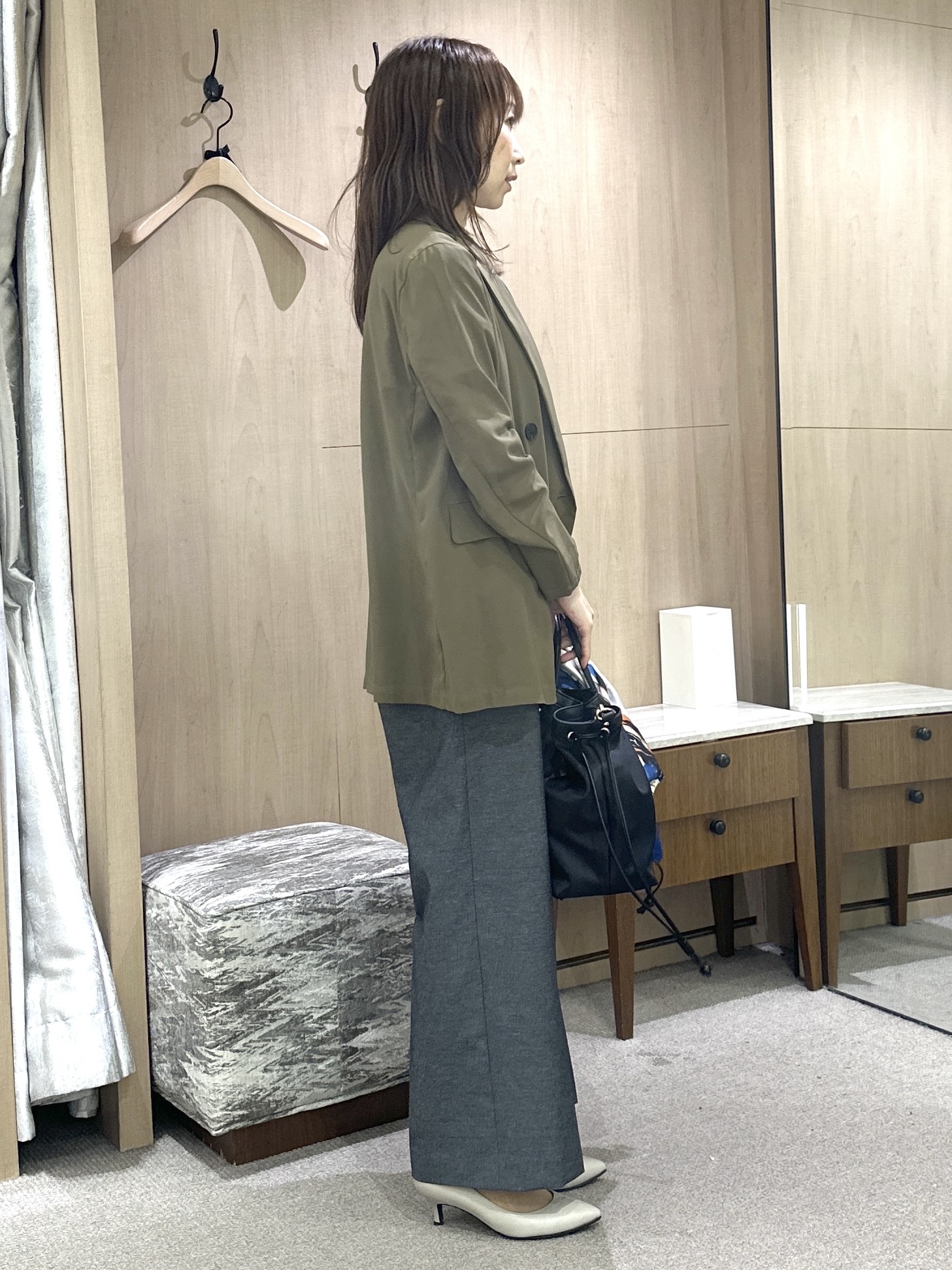 Miwaさんの「UNTITLED｜【セットアップ可/接触冷感/通気性】ドライシアーダブルジャケット」を使ったコーディネート