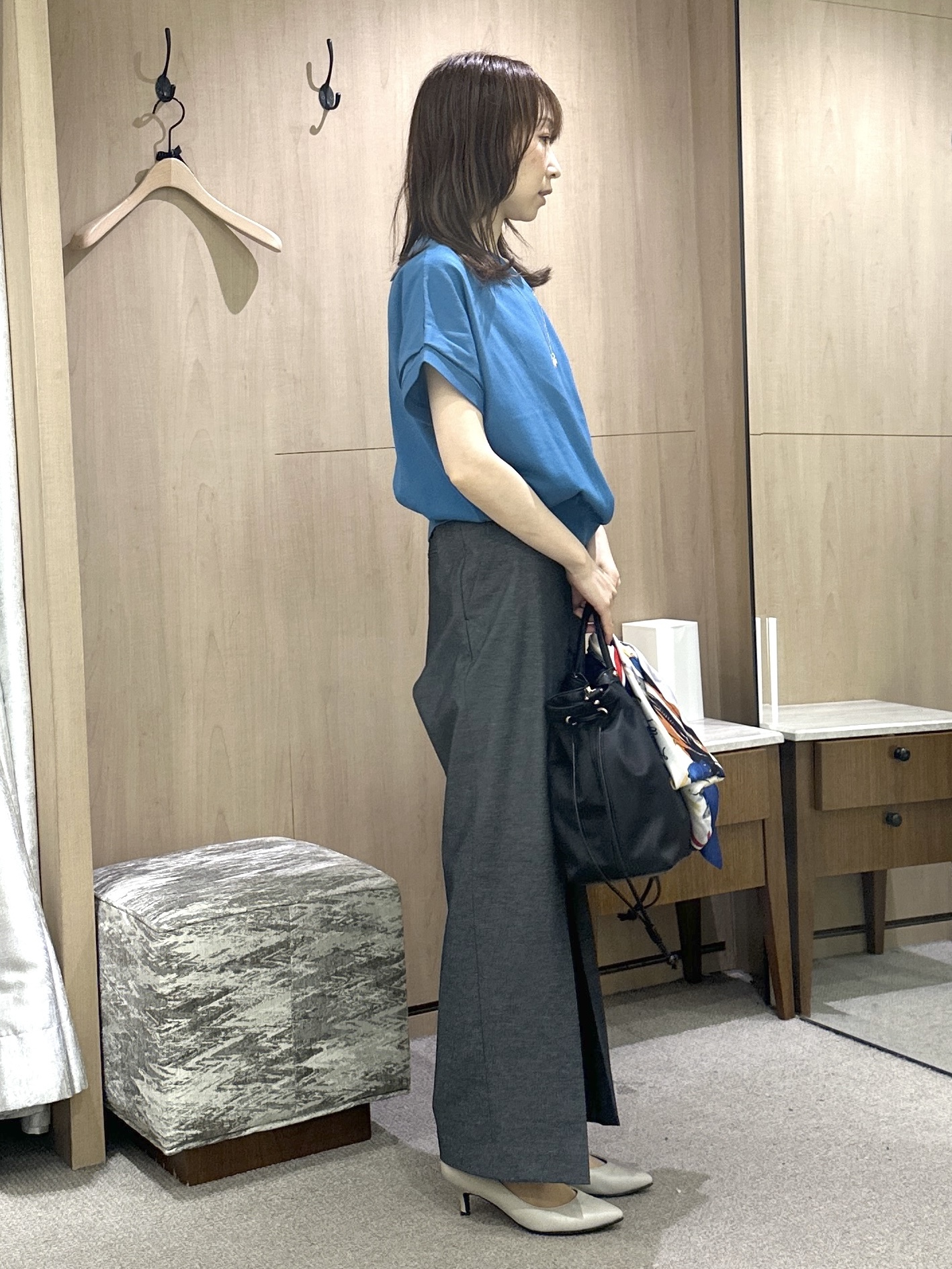 Miwaさんの「UNTITLED｜【セットアップ可/接触冷感/通気性】ドライシアーダブルジャケット」を使ったコーディネート