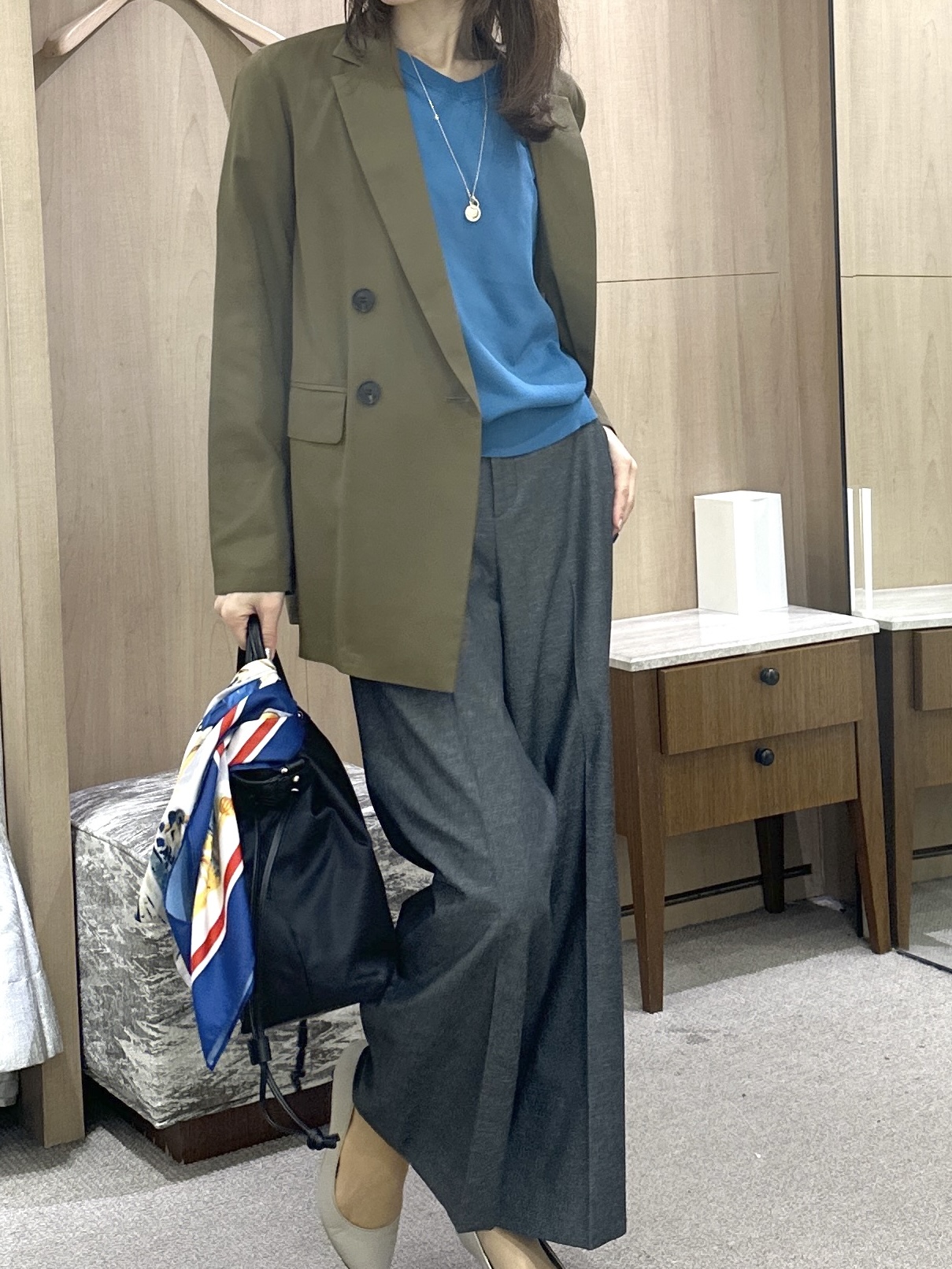 Miwaさんの「UNTITLED｜【セットアップ可/接触冷感/通気性】ドライシアーダブルジャケット」を使ったコーディネート