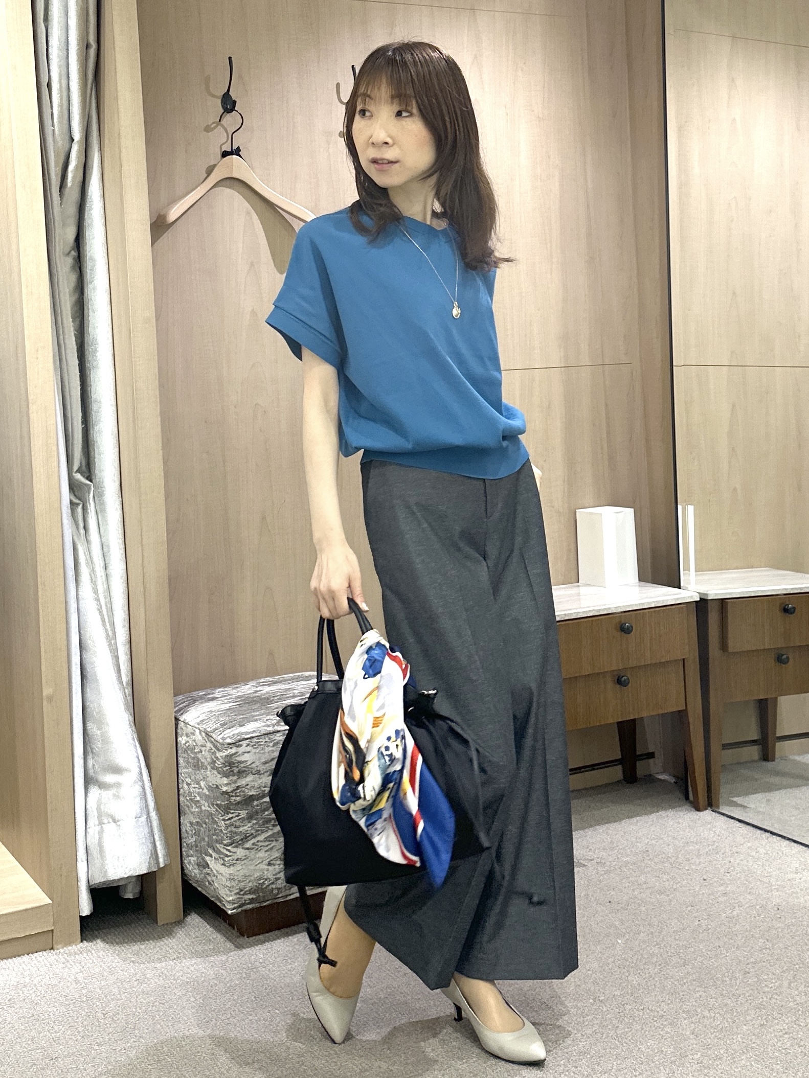 Miwaさんの「UNTITLED｜【セットアップ可/接触冷感/通気性】ドライシアーダブルジャケット」を使ったコーディネート