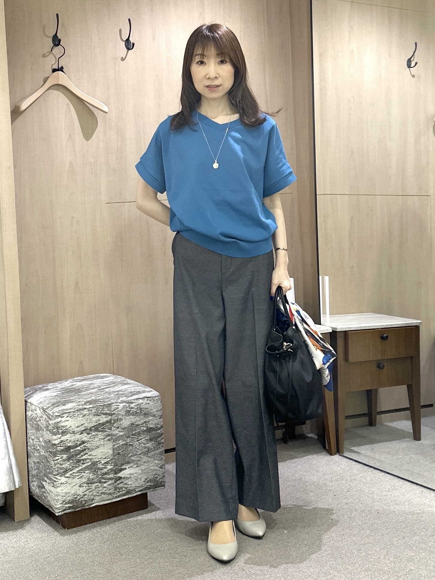 Miwaさんの「UNTITLED｜【セットアップ可/接触冷感/通気性】ドライシアーダブルジャケット」を使ったコーディネート