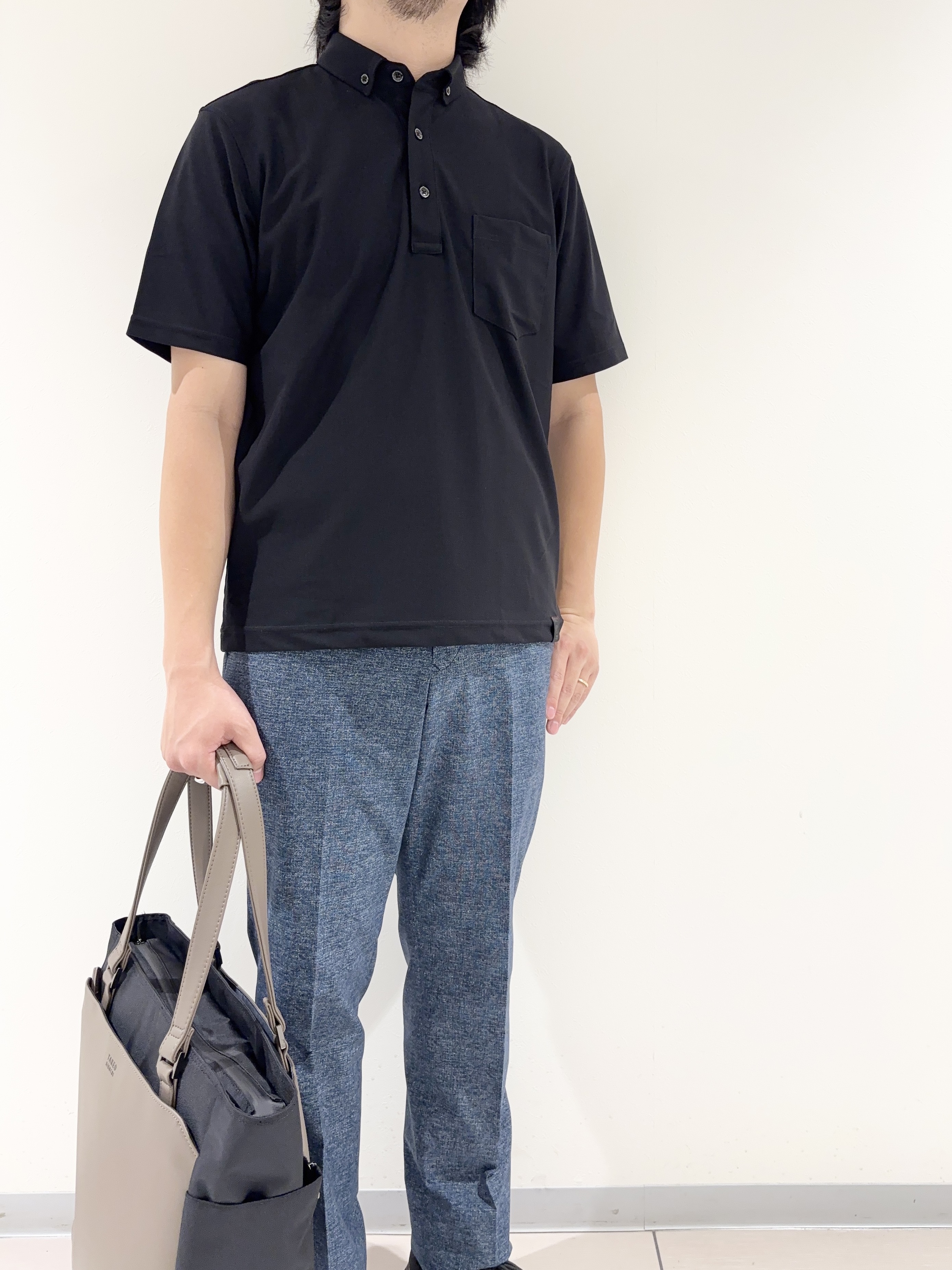 及川さんの「TAKEO KIKUCHI｜【通気性】AIR TOOL ポロシャツ」を使ったコーディネート