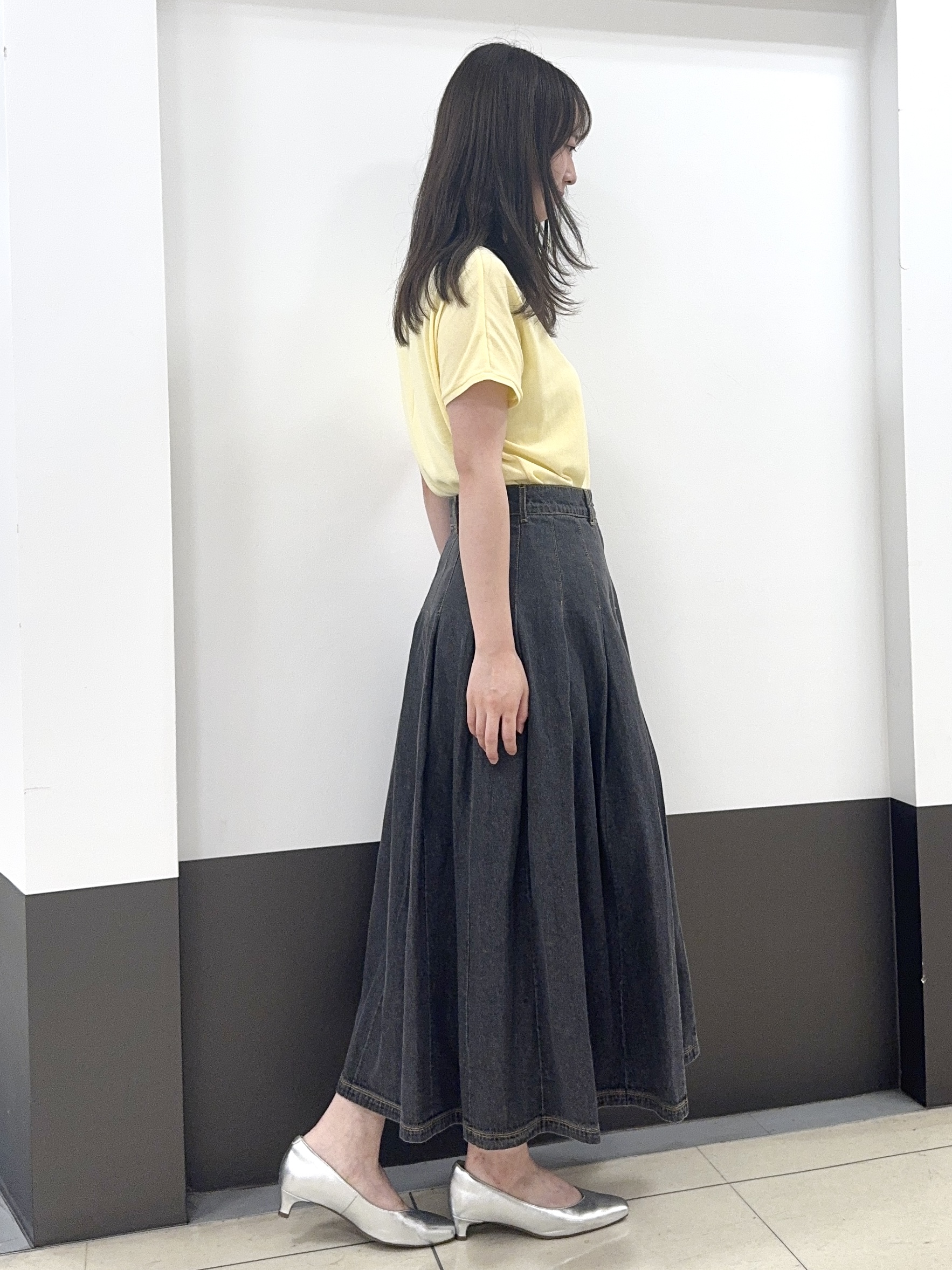Nrinさんの「Reflect｜【二の腕カバー／手洗い可】ネックレース フレンチスリーブニット」を使ったコーディネート