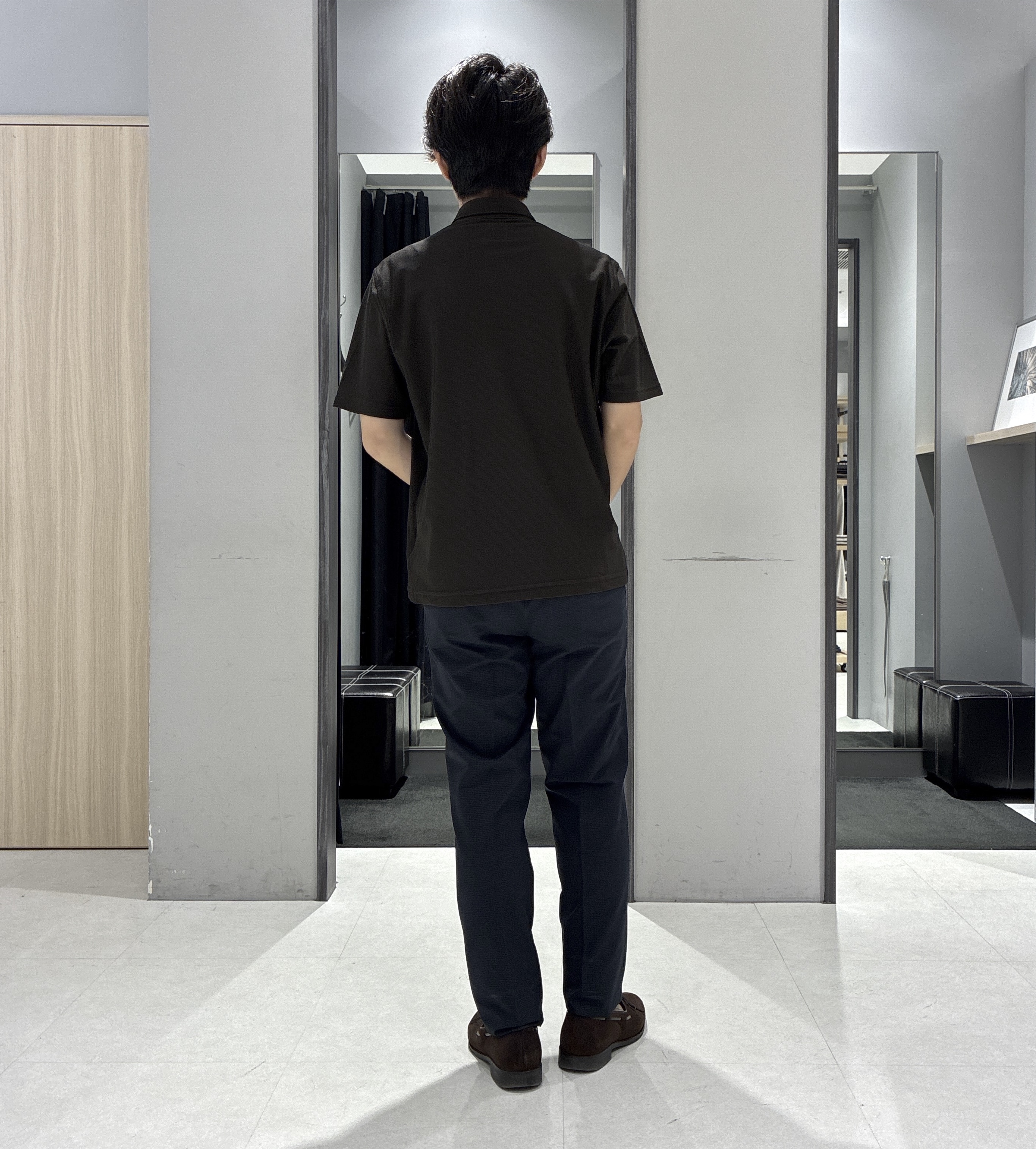 わいずみさんの「TAKEO KIKUCHI｜【抗菌防臭】COOL DOTS（R）ドビープリント ジャケット」を使ったコーディネート