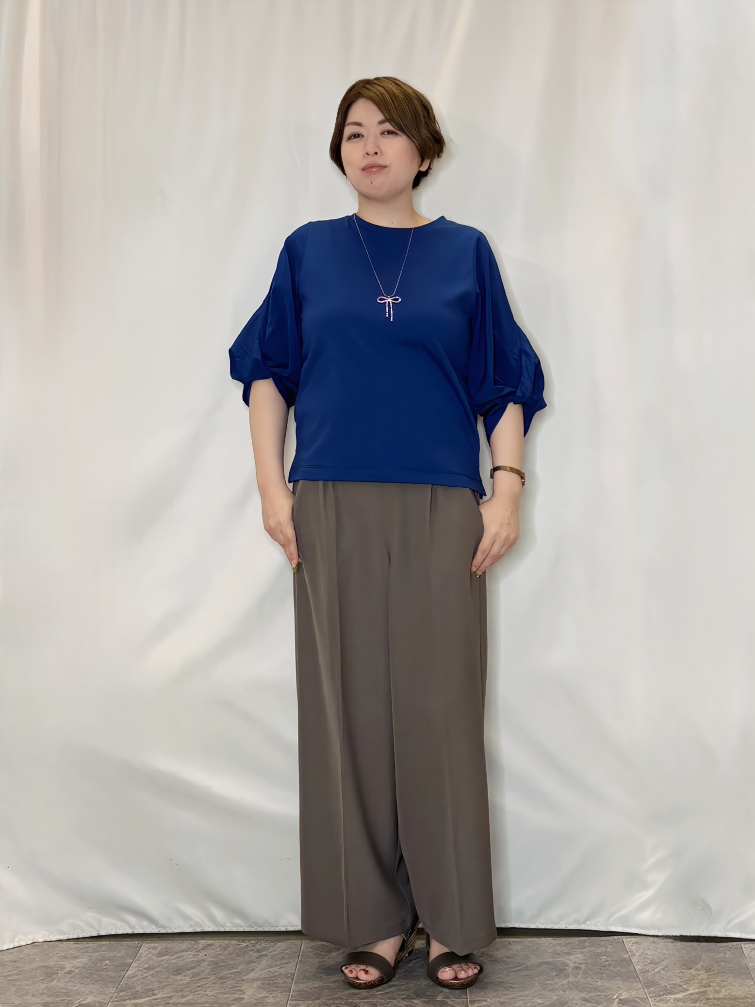 たみさんの「SHOO･LA･RUE｜ON・OFF大活躍ツイストスリーブトップス」を使ったコーディネート