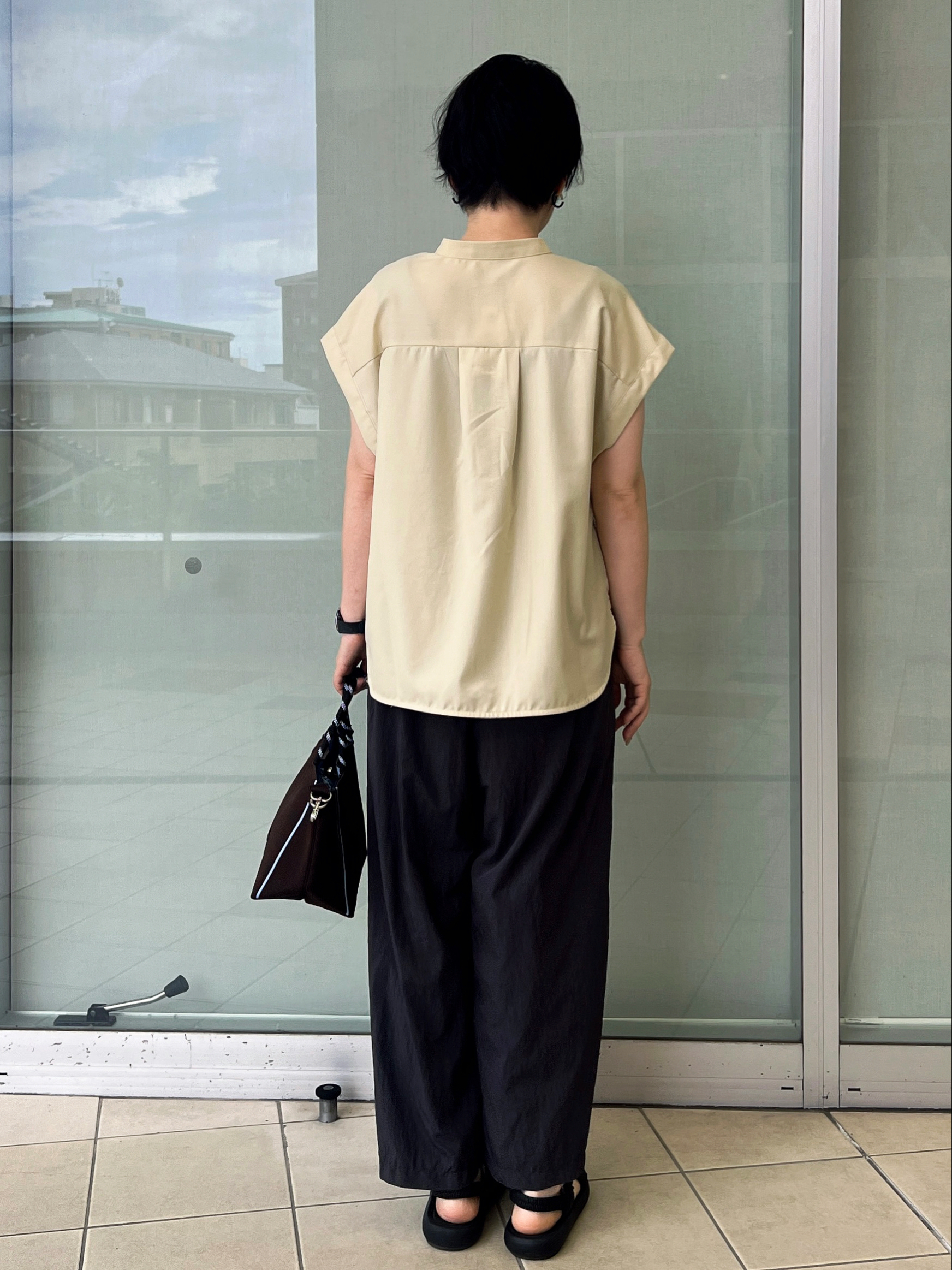 yo-koさんの「OPAQUE.CLIP｜フロントレースブラウス【洗濯機OK】」を使ったコーディネート