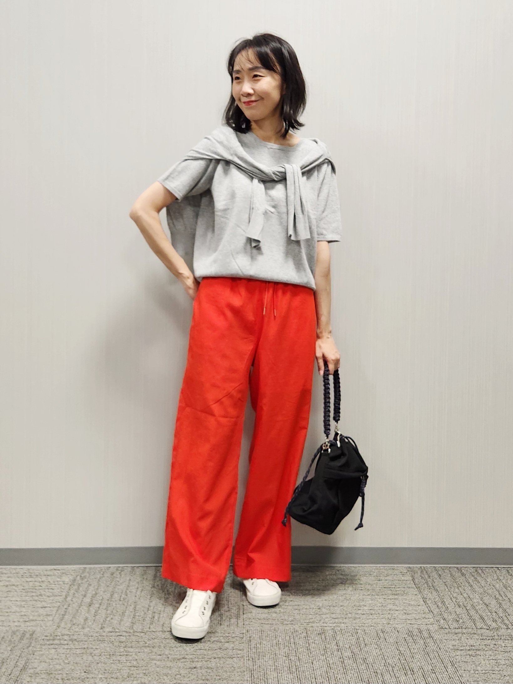 naraさんの「Dessin｜【9色展開/接触冷感/UVカット】ドライタッチサマーニットT」を使ったコーディネート