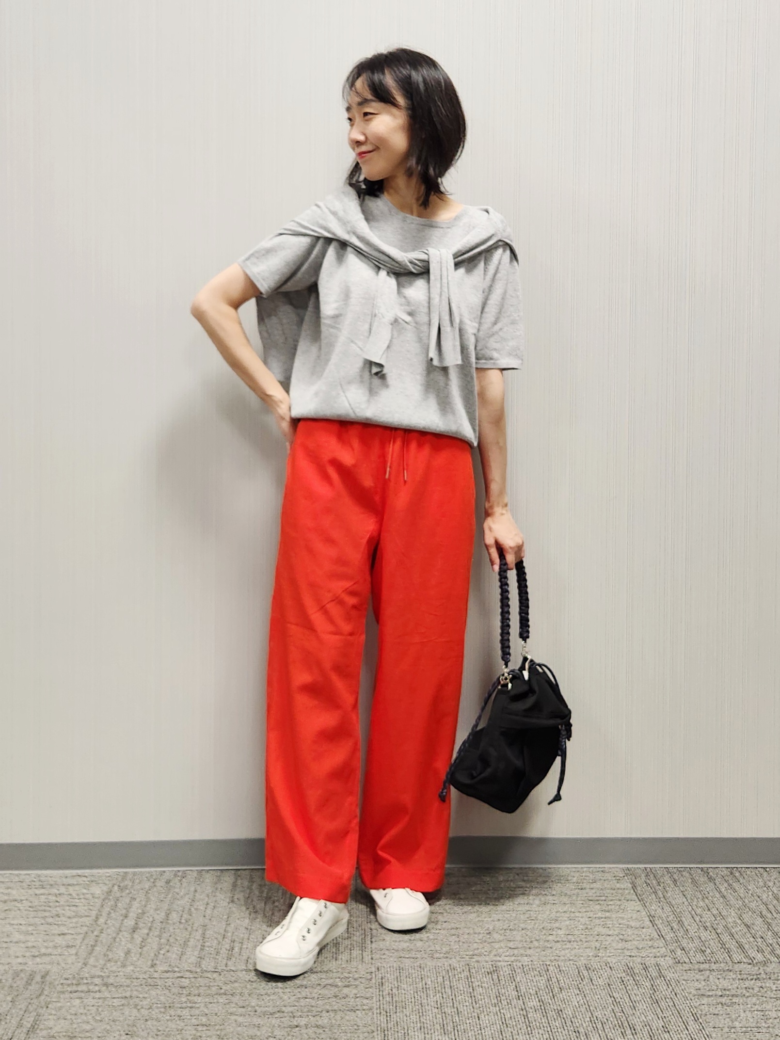 naraさんの「Dessin｜【9色展開/接触冷感/UVカット】ドライタッチサマーニットT」を使ったコーディネート
