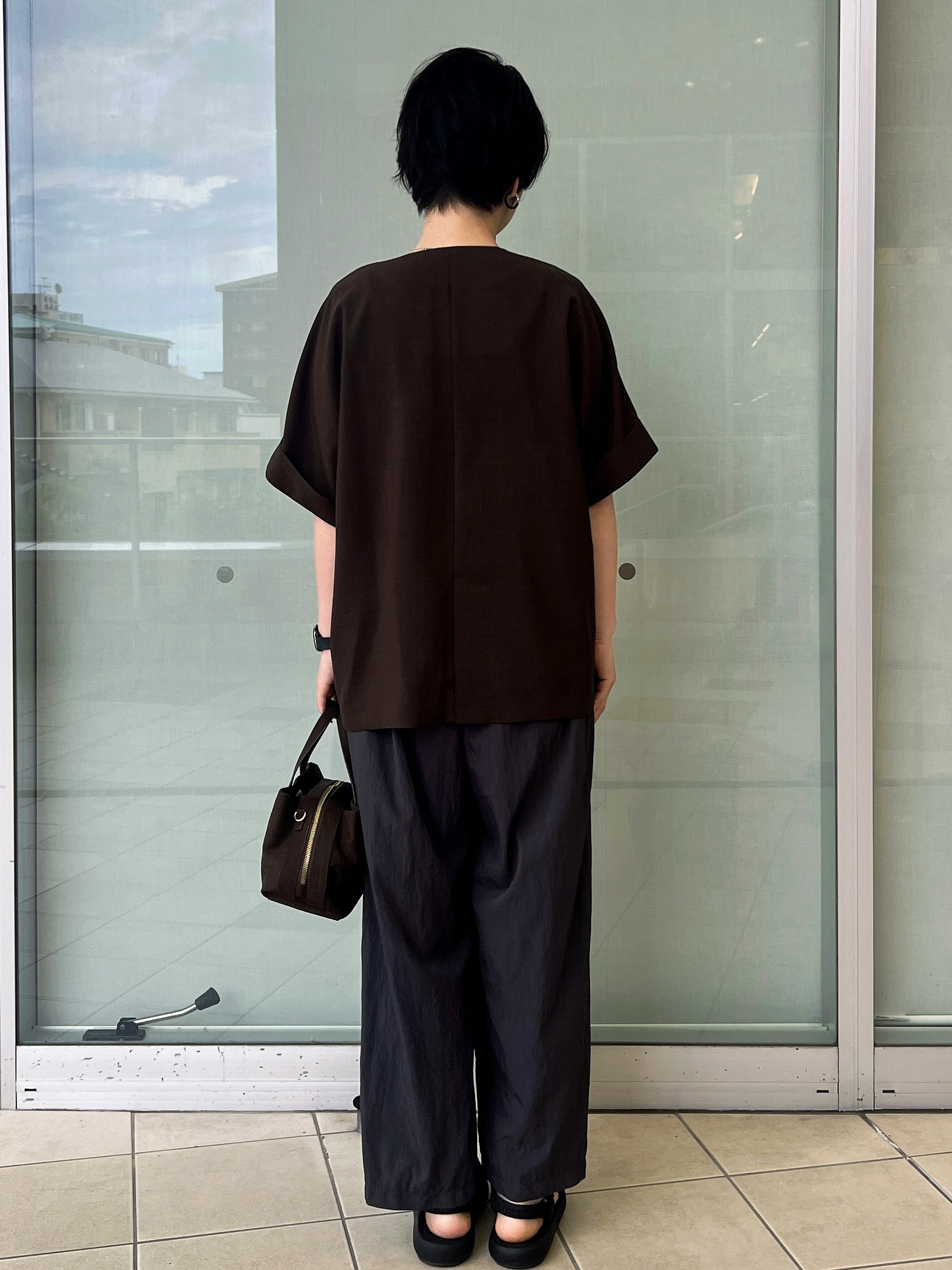 yo-koさんの「OPAQUE.CLIP｜【接触冷感／吸水速乾／通気性】リネンライクジャケット《防シワ／洗濯機OK》」を使ったコーディネート
