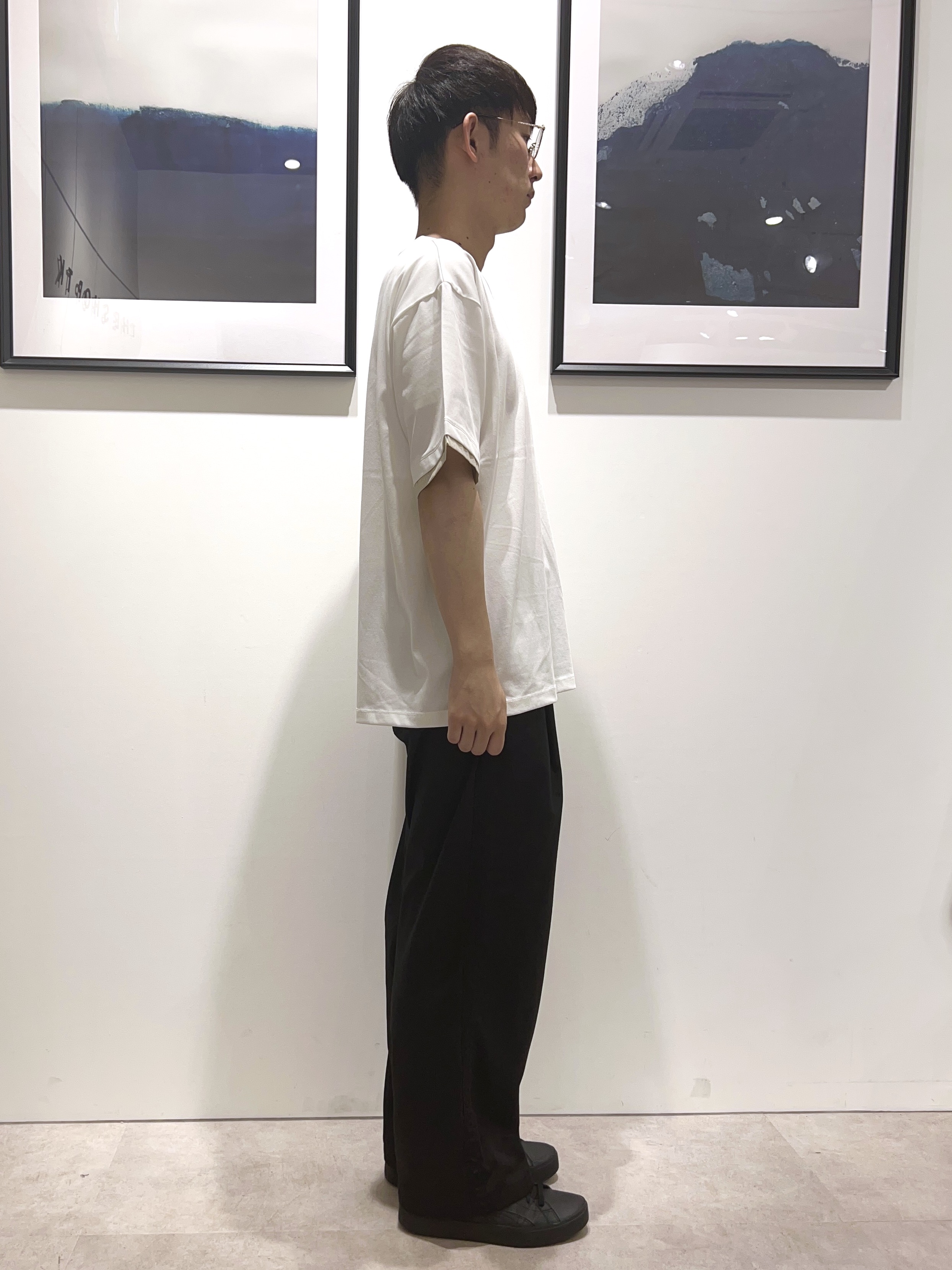 。さんの「THE SHOP TK｜【マシンウォッシャブル】袖レイヤード半袖Tシャツ」を使ったコーディネート