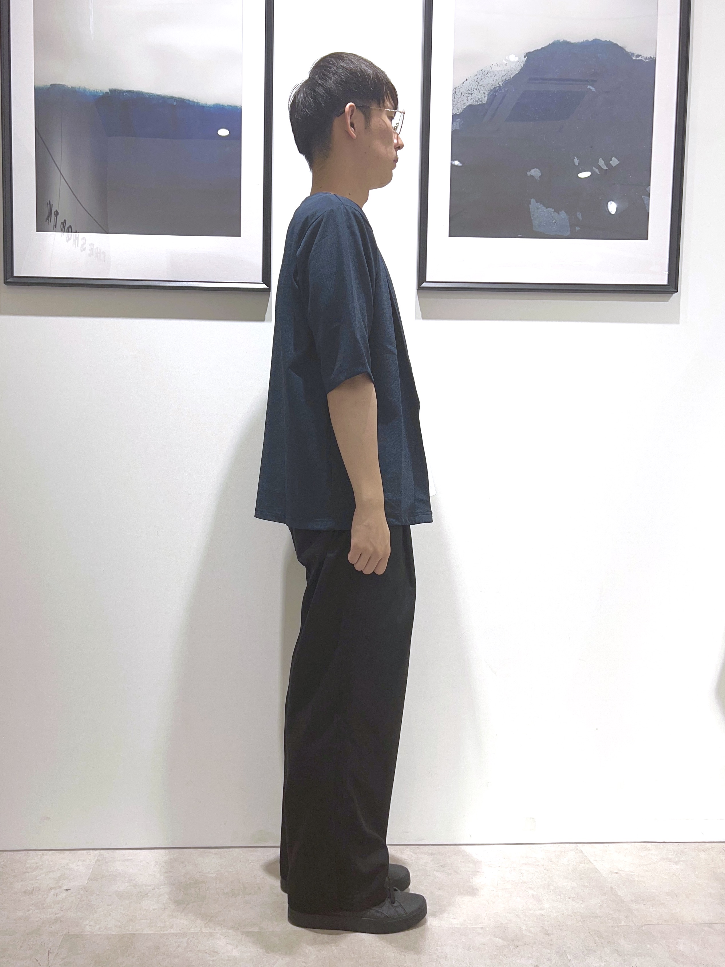 。さんの「THE SHOP TK｜メッシュ五分袖カーディガン＋半袖Tシャツ セットアイテム 洗濯機OK」を使ったコーディネート