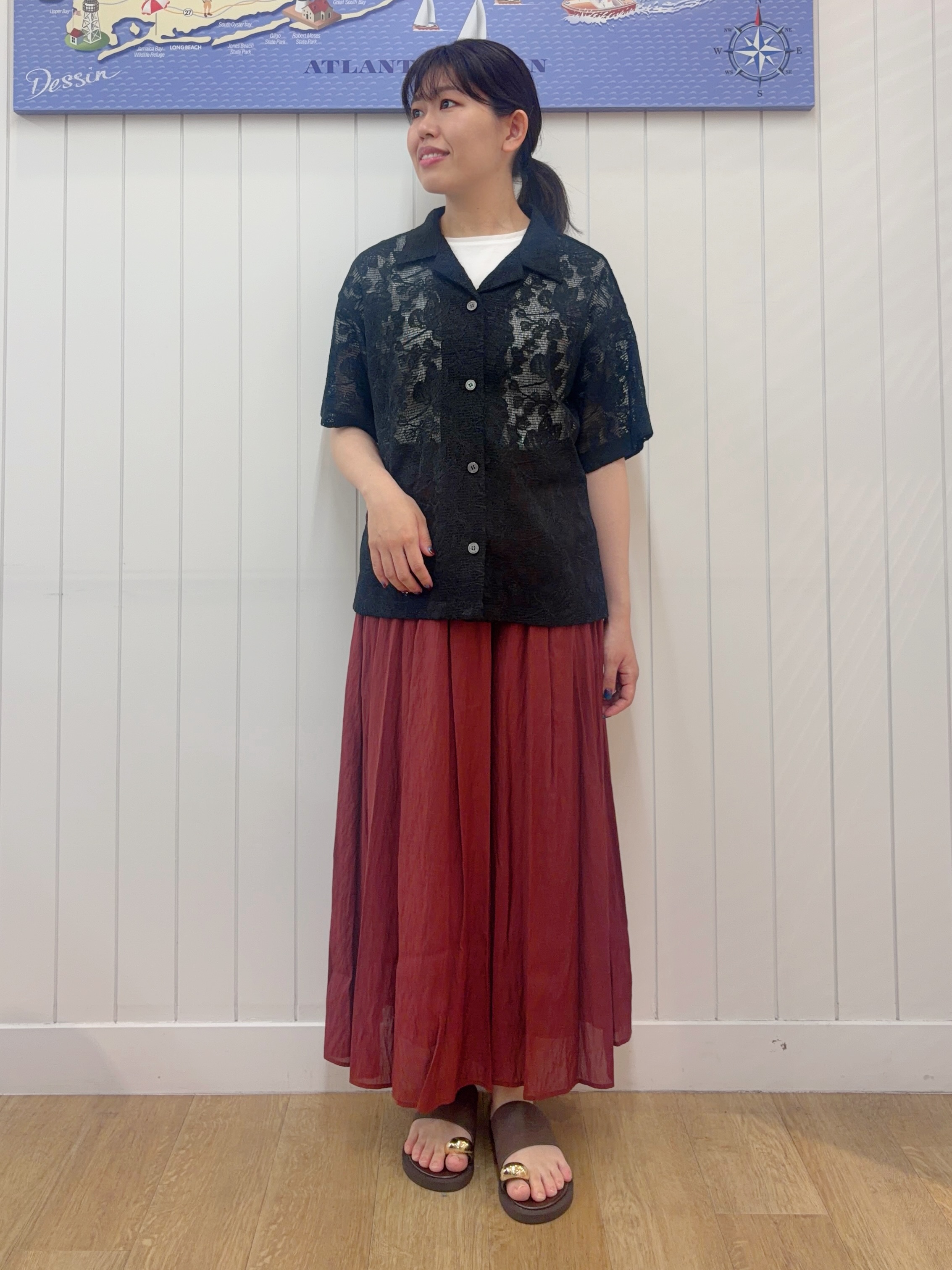 Mayaさんの「Dessin｜【UVカット/接触冷感】美光沢カットソー」を使ったコーディネート