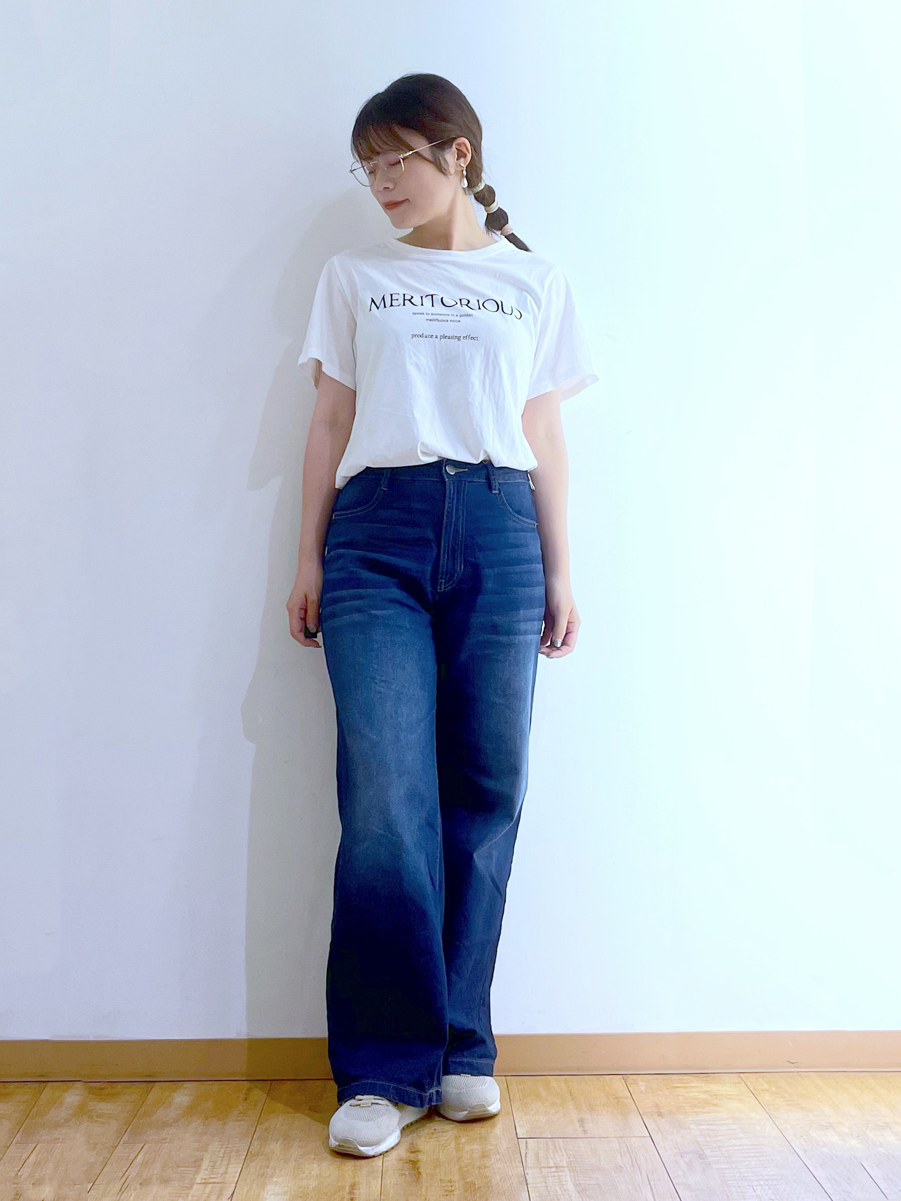 かのさんの「SHOO･LA･RUE｜【ひんやり/UV/体型カバー】冷房対策にも さらとろ 5分袖ドルマンカーディガン」を使ったコーディネート