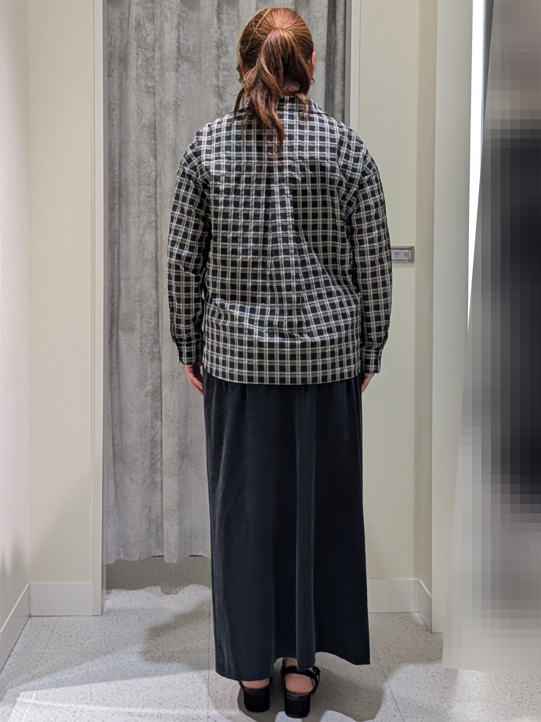 ようこさんの「UNTITLED｜シアーチェックシャツブラウス」を使ったコーディネート