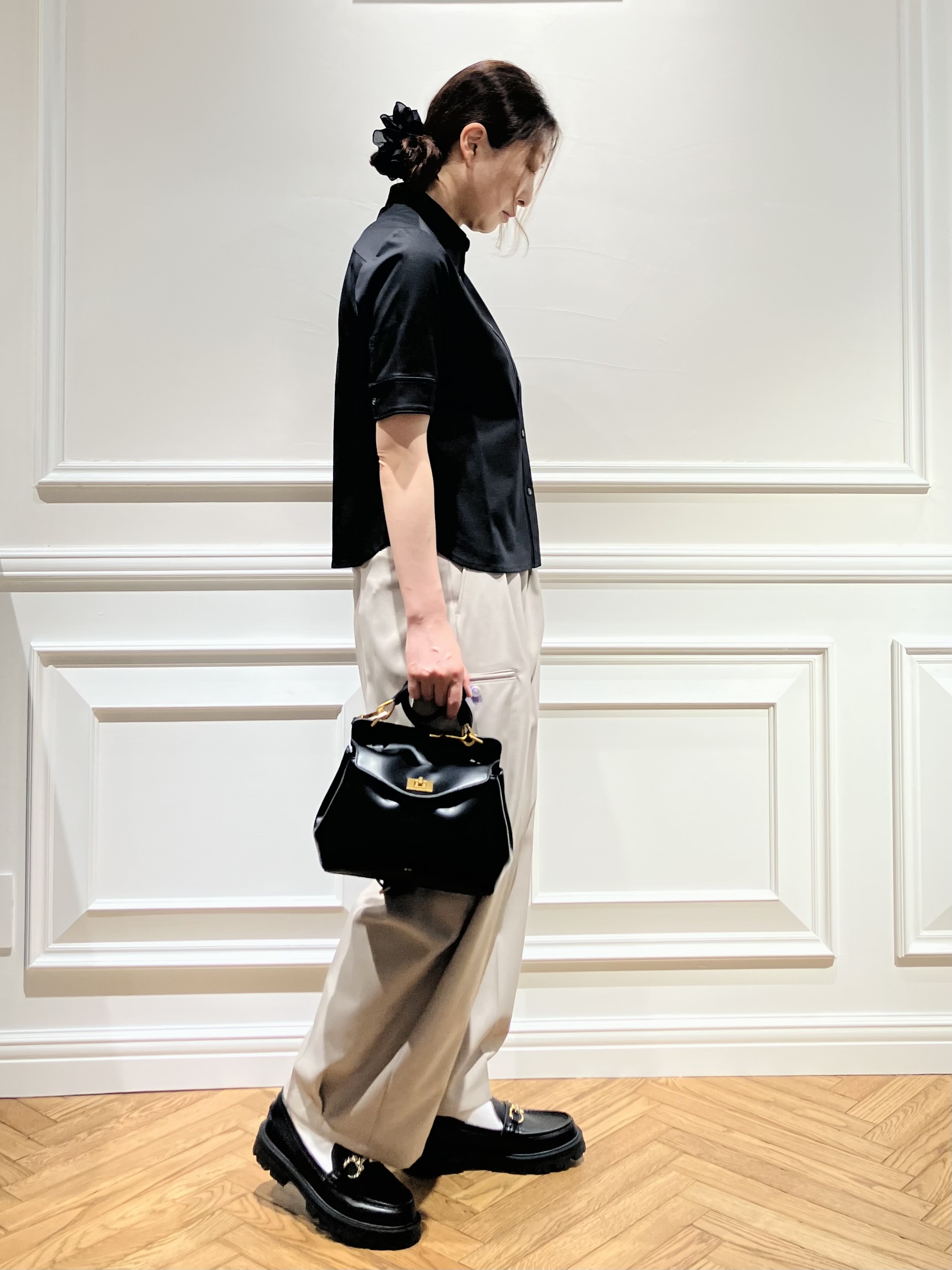 TSUKUIさんの「DRESSTERIOR｜【接触冷感／抗菌防臭／消臭】ICE CLEAR COTTON ハーフスリーブシャツ」を使ったコーディネート