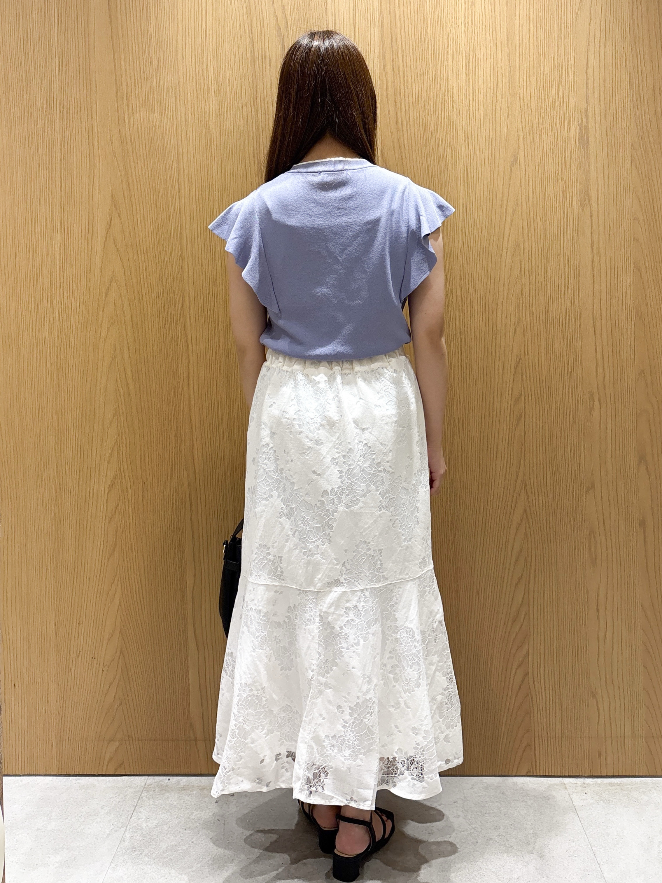 ゆいさんの「index｜【UVケア／接触冷感】バイカラーボウタイフリルトップス《洗濯機OK》」を使ったコーディネート