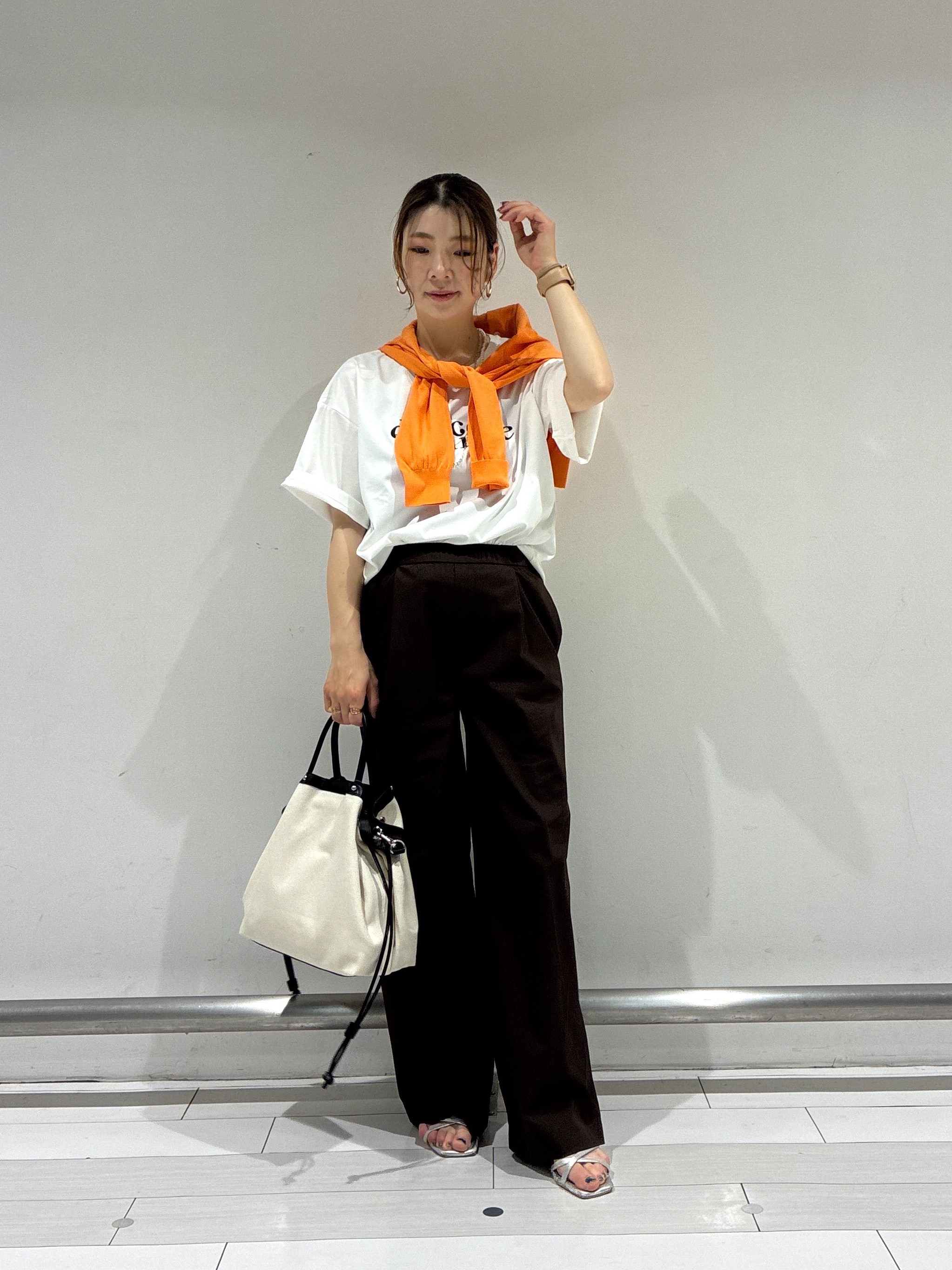 Rinさんの「UNTITLED｜【9色展開/アンサンブル可】コットンクルーネックカーディガン」を使ったコーディネート