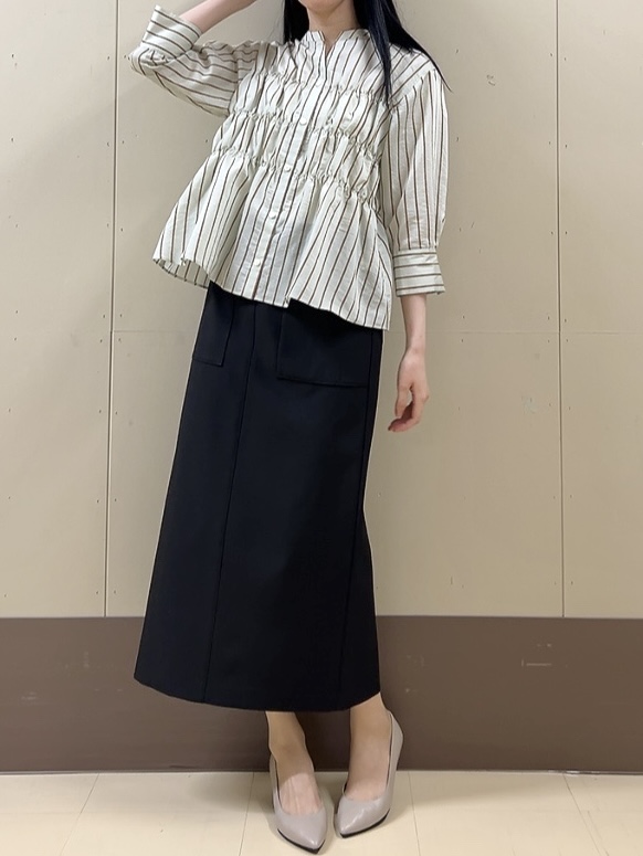 sechiさんの「UNTITLED｜ストライプシャーリングブラウス」を使ったコーディネート