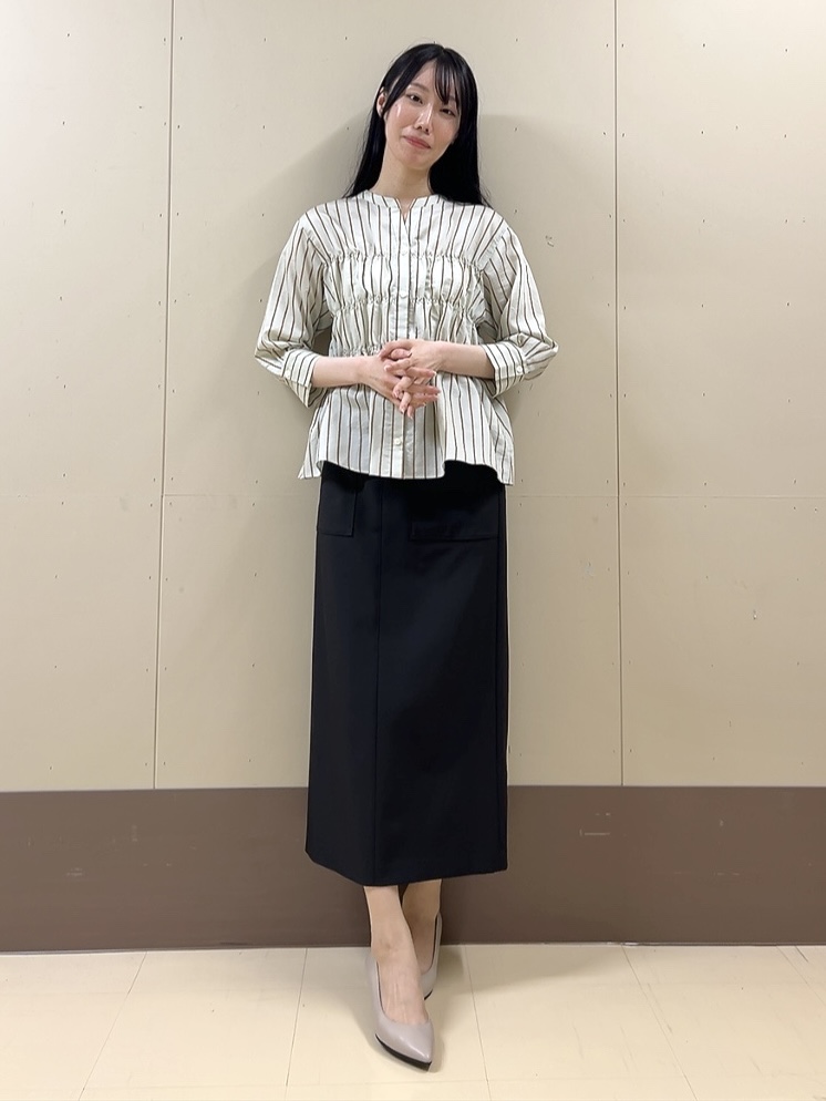 sechiさんの「UNTITLED｜ストライプシャーリングブラウス」を使ったコーディネート