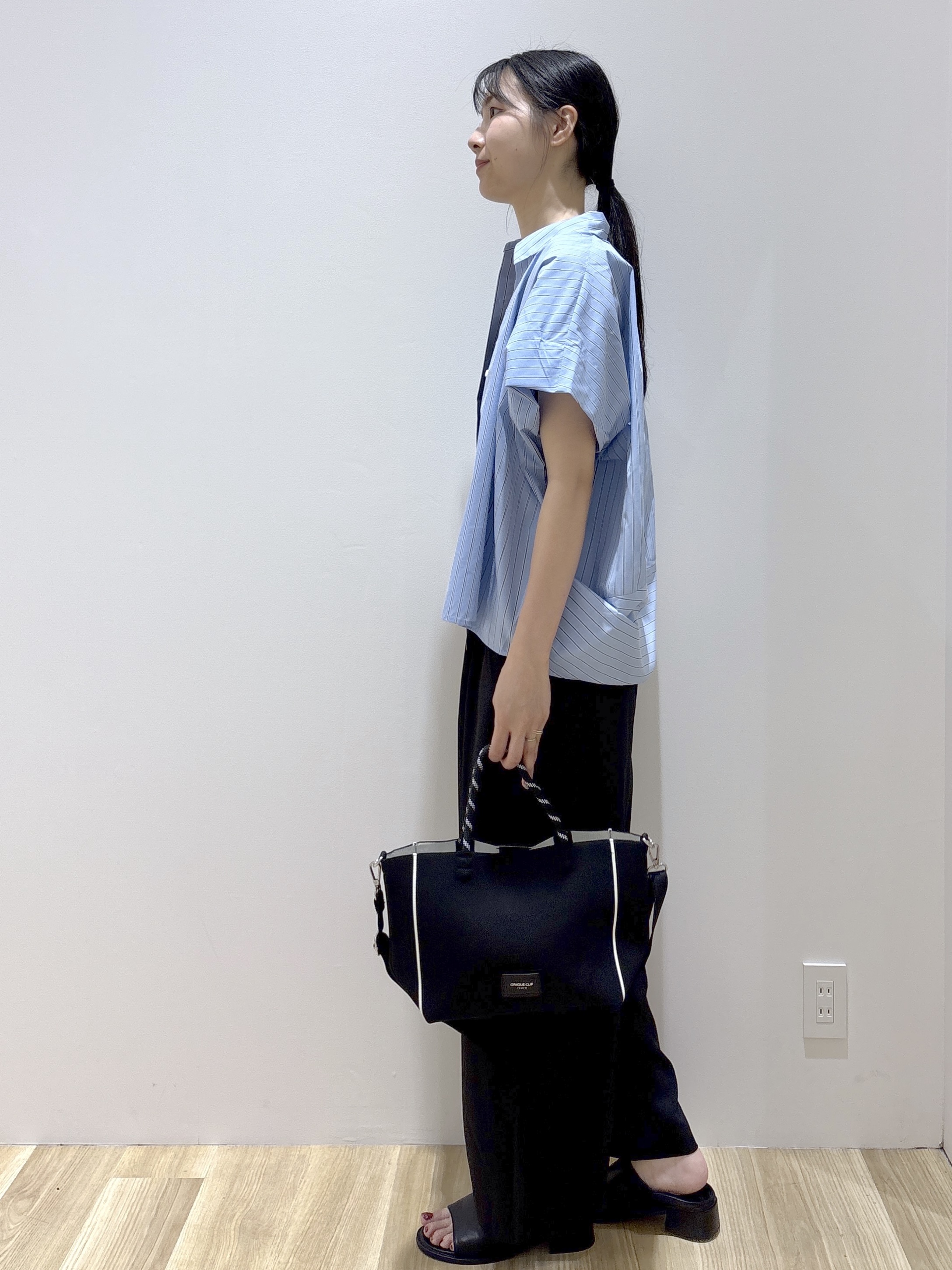 sachikoさんの「OPAQUE.CLIP｜タックニュアンスフォルムシャツ【洗濯機OK】」を使ったコーディネート