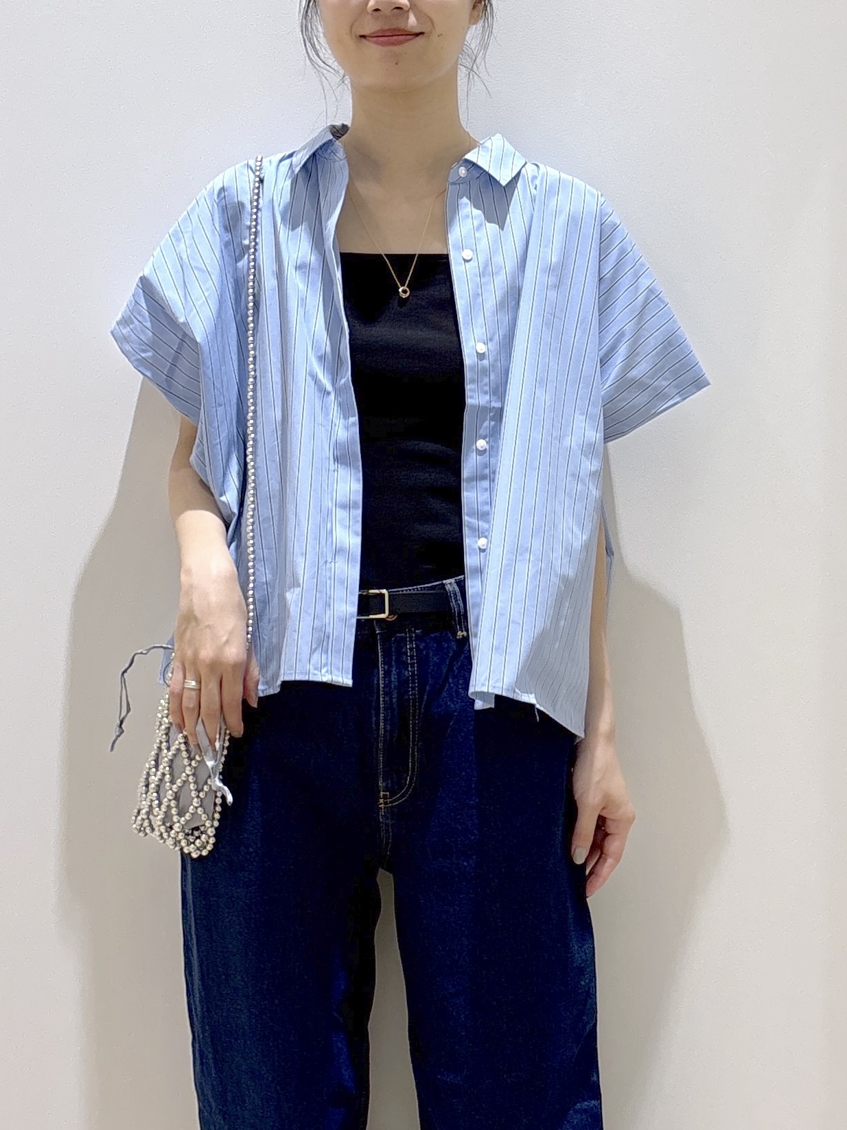 sachikoさんの「OPAQUE.CLIP｜タックニュアンスフォルムシャツ【洗濯機OK】」を使ったコーディネート