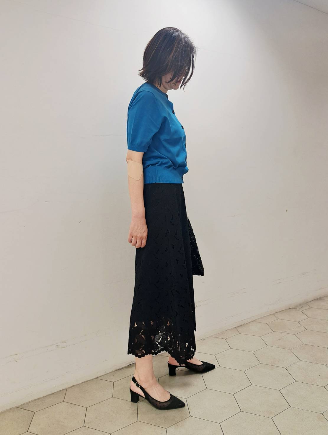 姉さんさんの「UNTITLED｜【すっきりコンパクト】ドライタッチ5分袖カーディガン」を使ったコーディネート