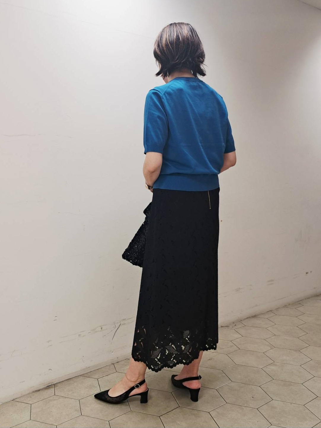 姉さんさんの「UNTITLED｜【すっきりコンパクト】ドライタッチ5分袖カーディガン」を使ったコーディネート