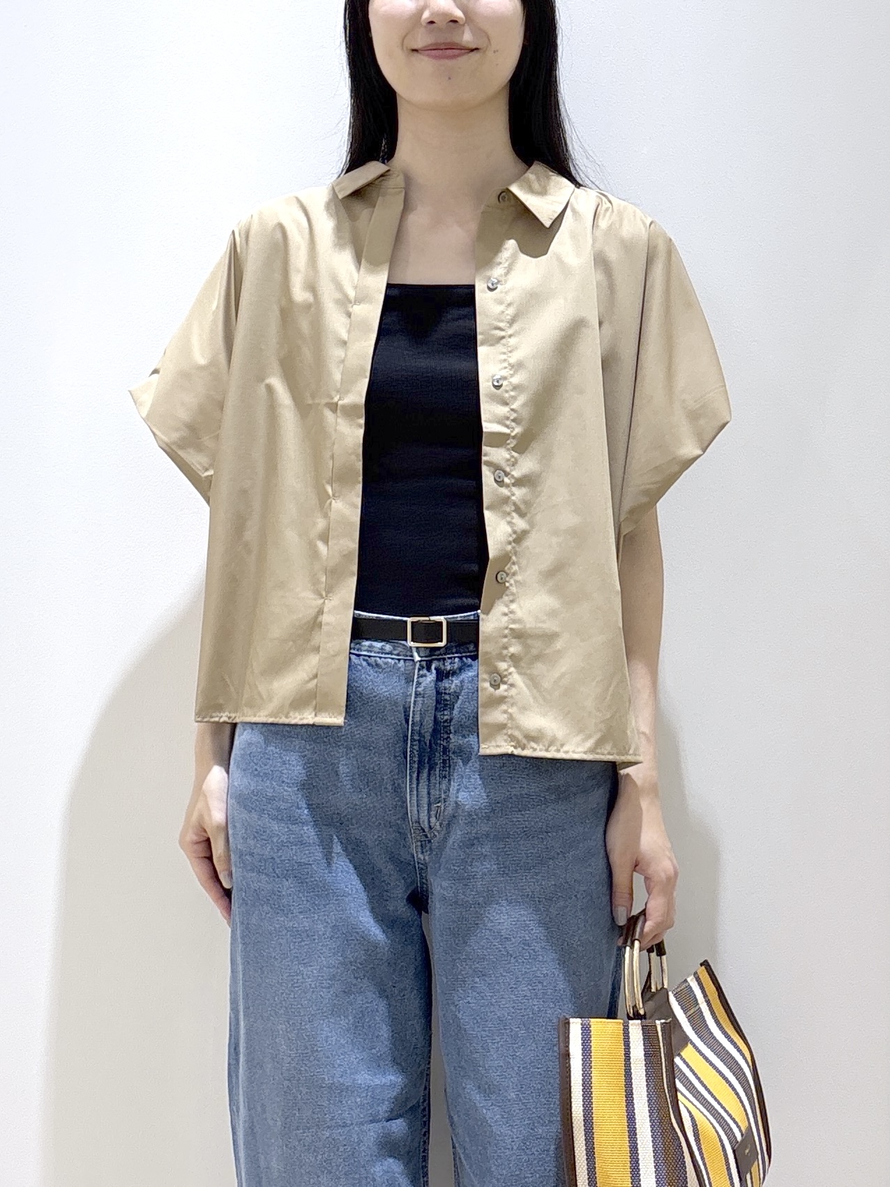 sachikoさんの「OPAQUE.CLIP｜タックニュアンスフォルムシャツ【洗濯機OK】」を使ったコーディネート
