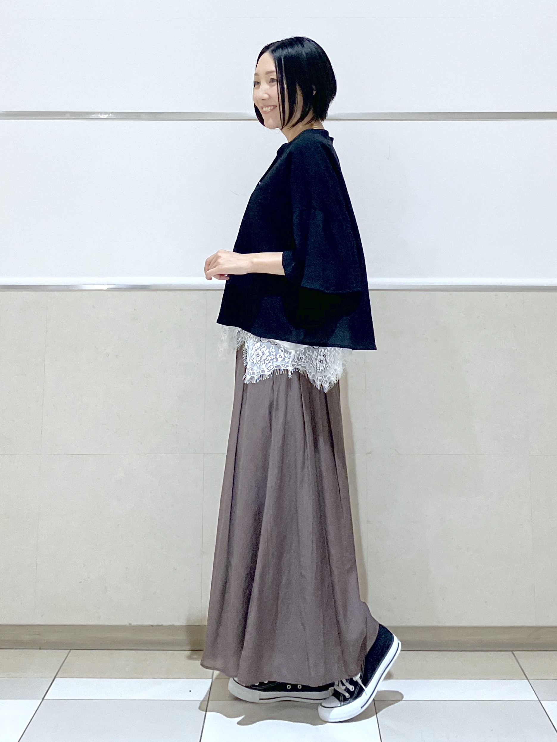 eriko さんの「Dessin｜フレアスリーブ スキッパーブラウス」を使ったコーディネート