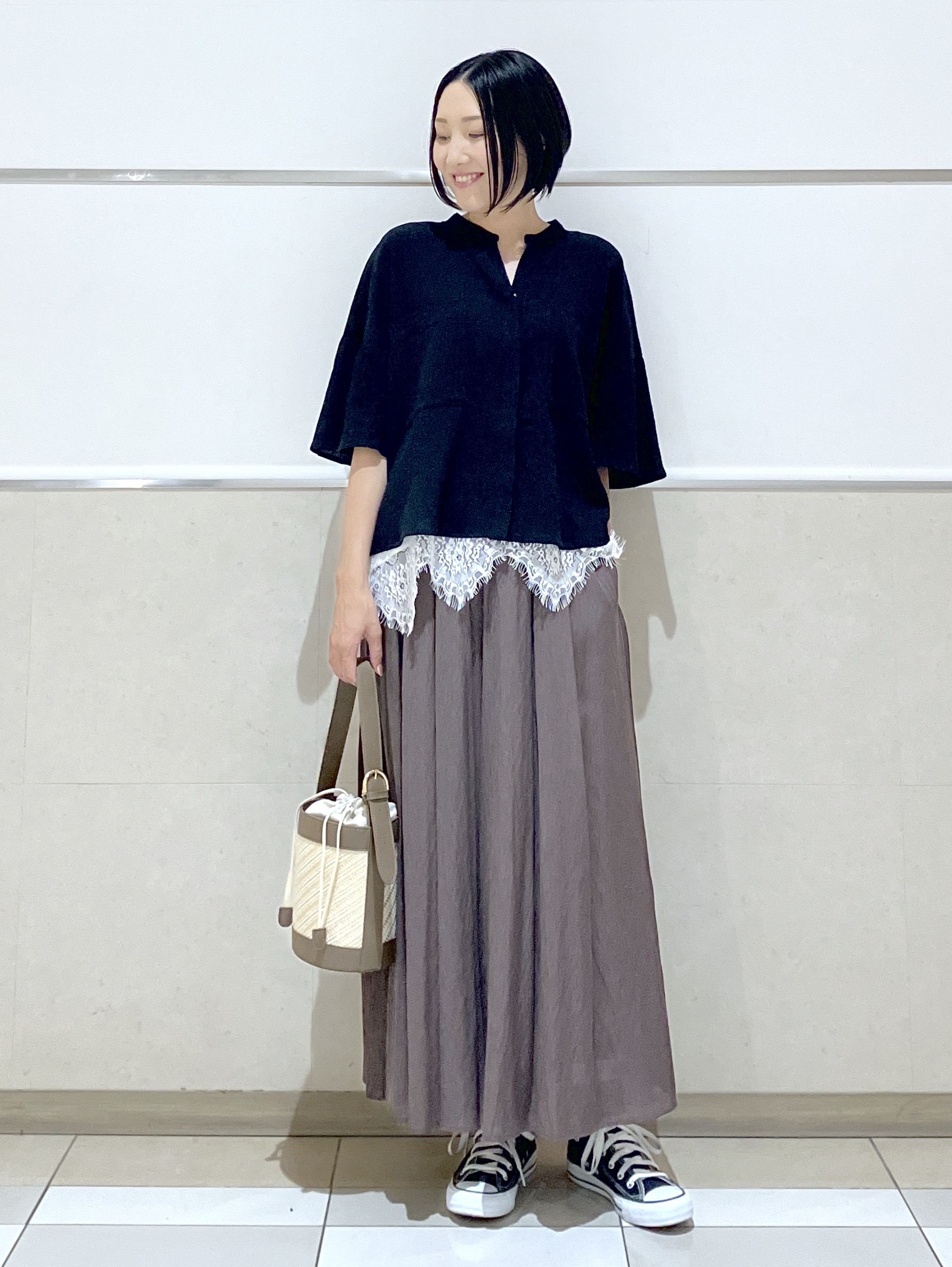 eriko さんの「Dessin｜フレアスリーブ スキッパーブラウス」を使ったコーディネート