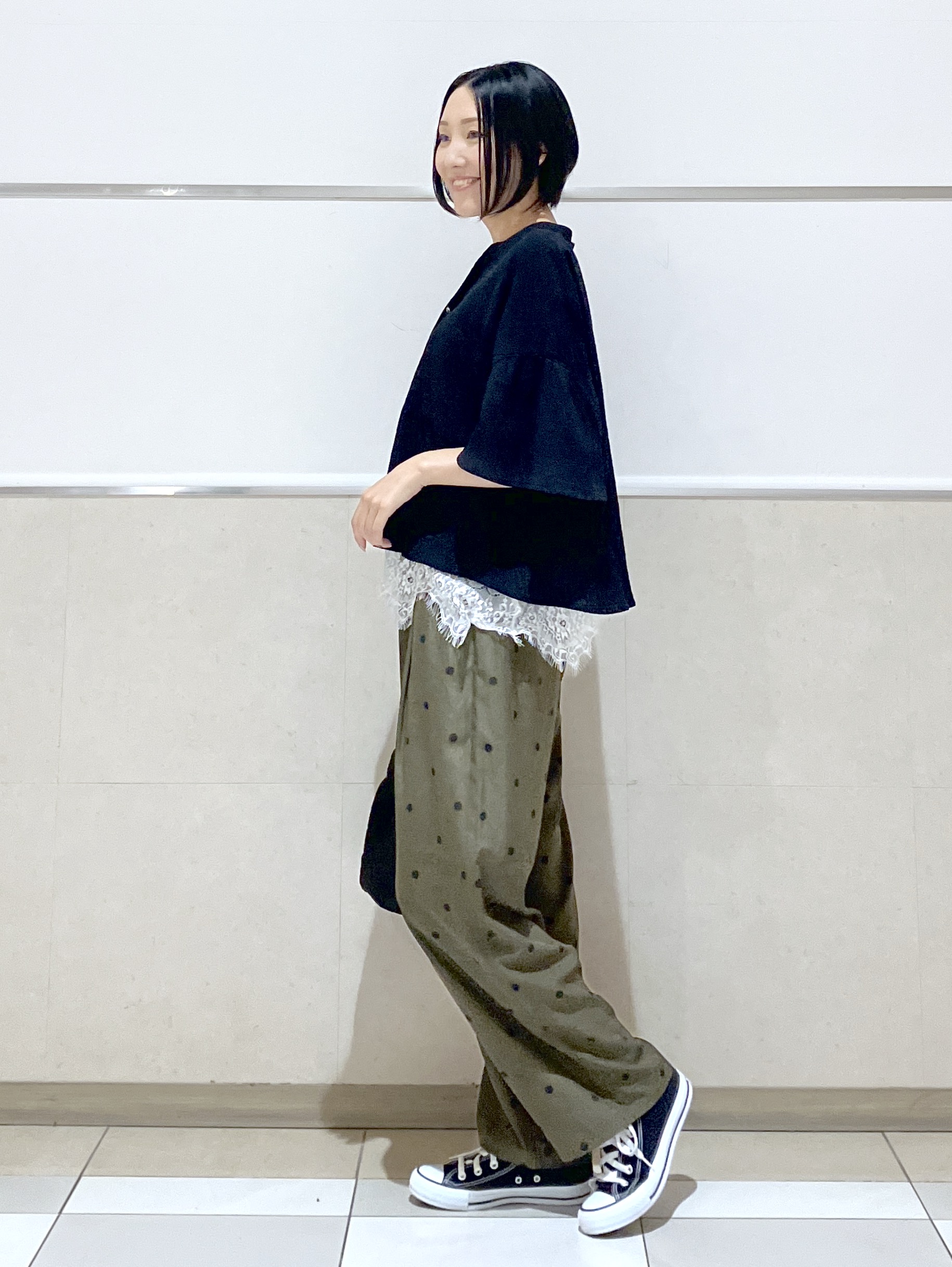 eriko さんの「Dessin｜フレアスリーブ スキッパーブラウス」を使ったコーディネート