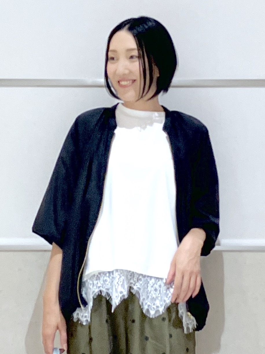 eriko さんの「Dessin｜【体型カバー】美光沢カットソーボクシーシルエット」を使ったコーディネート