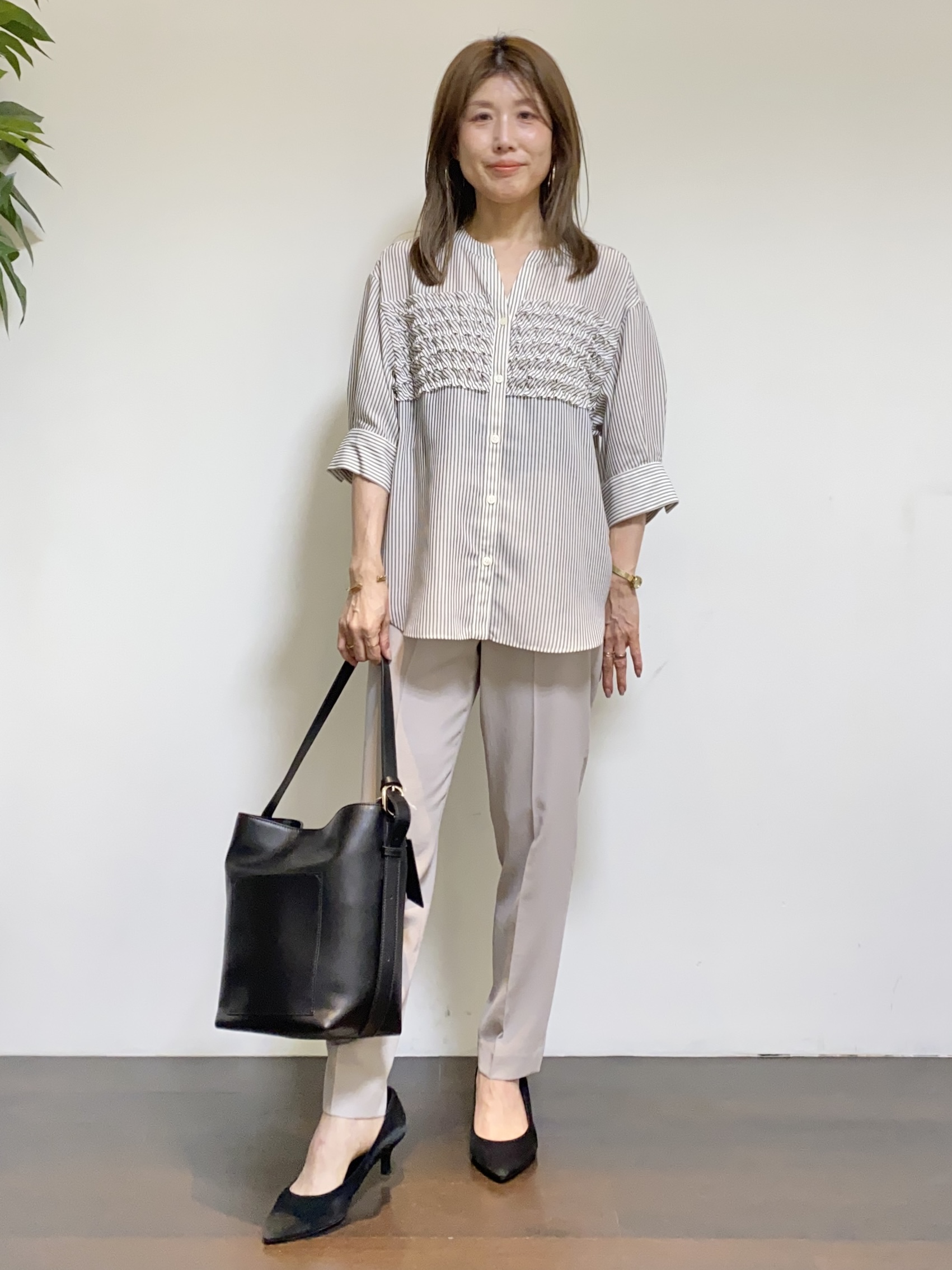 tomoさんの「UNTITLED｜【接触冷感/UVカット/遮熱機能】フライスジャージカーディガン」を使ったコーディネート