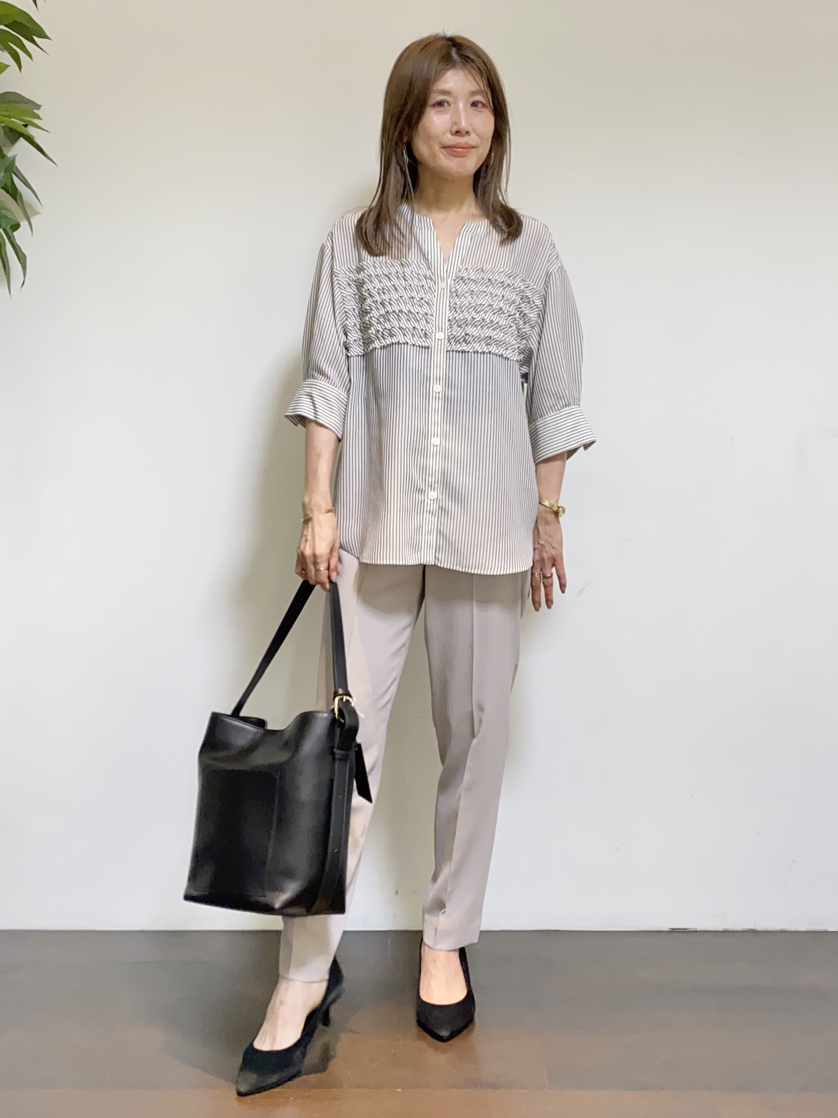 tomoさんの「UNTITLED｜【接触冷感/UVカット/遮熱機能】フライスジャージカーディガン」を使ったコーディネート