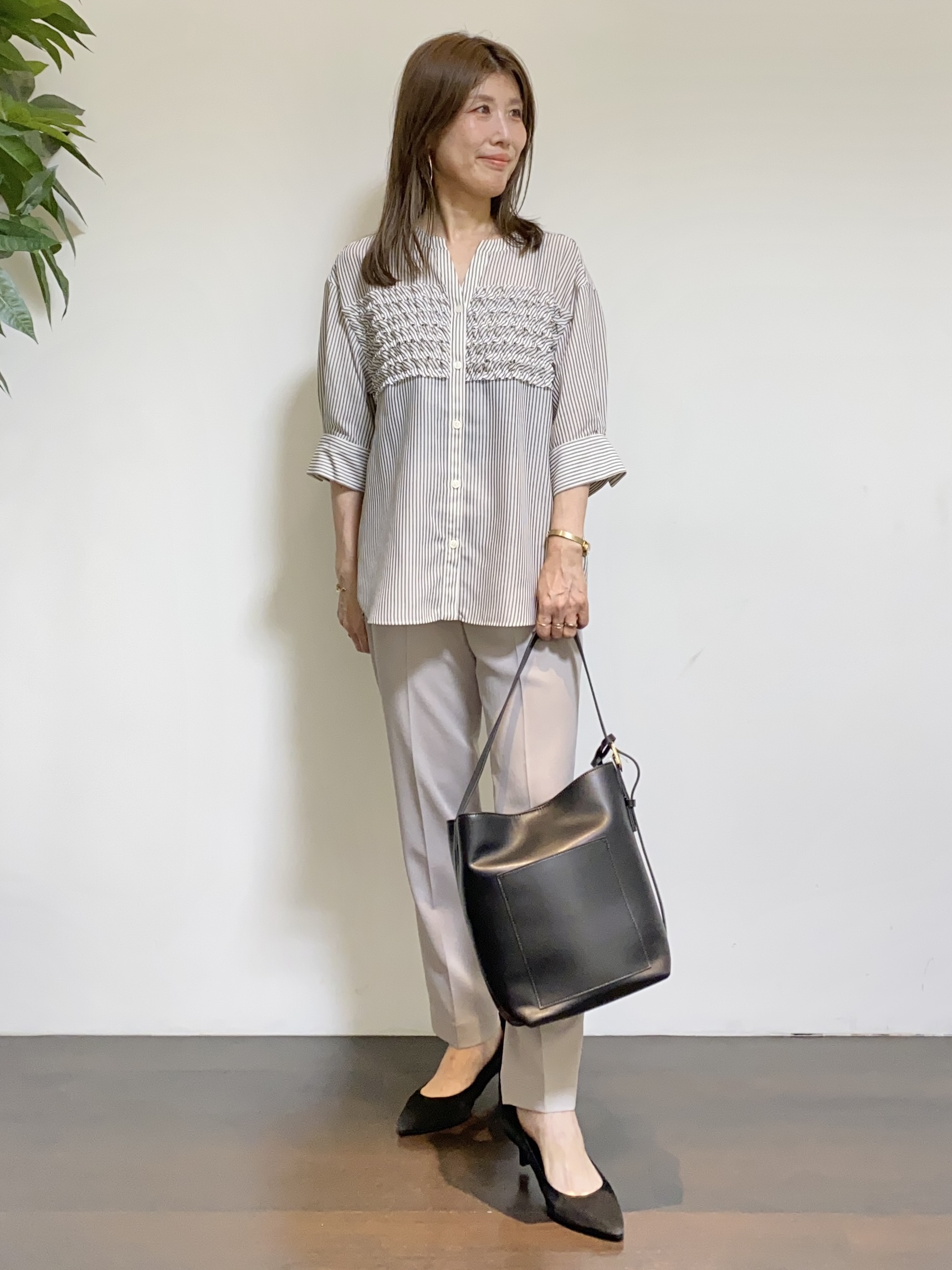 tomoさんの「UNTITLED｜【接触冷感/UVカット/遮熱機能】フライスジャージカーディガン」を使ったコーディネート