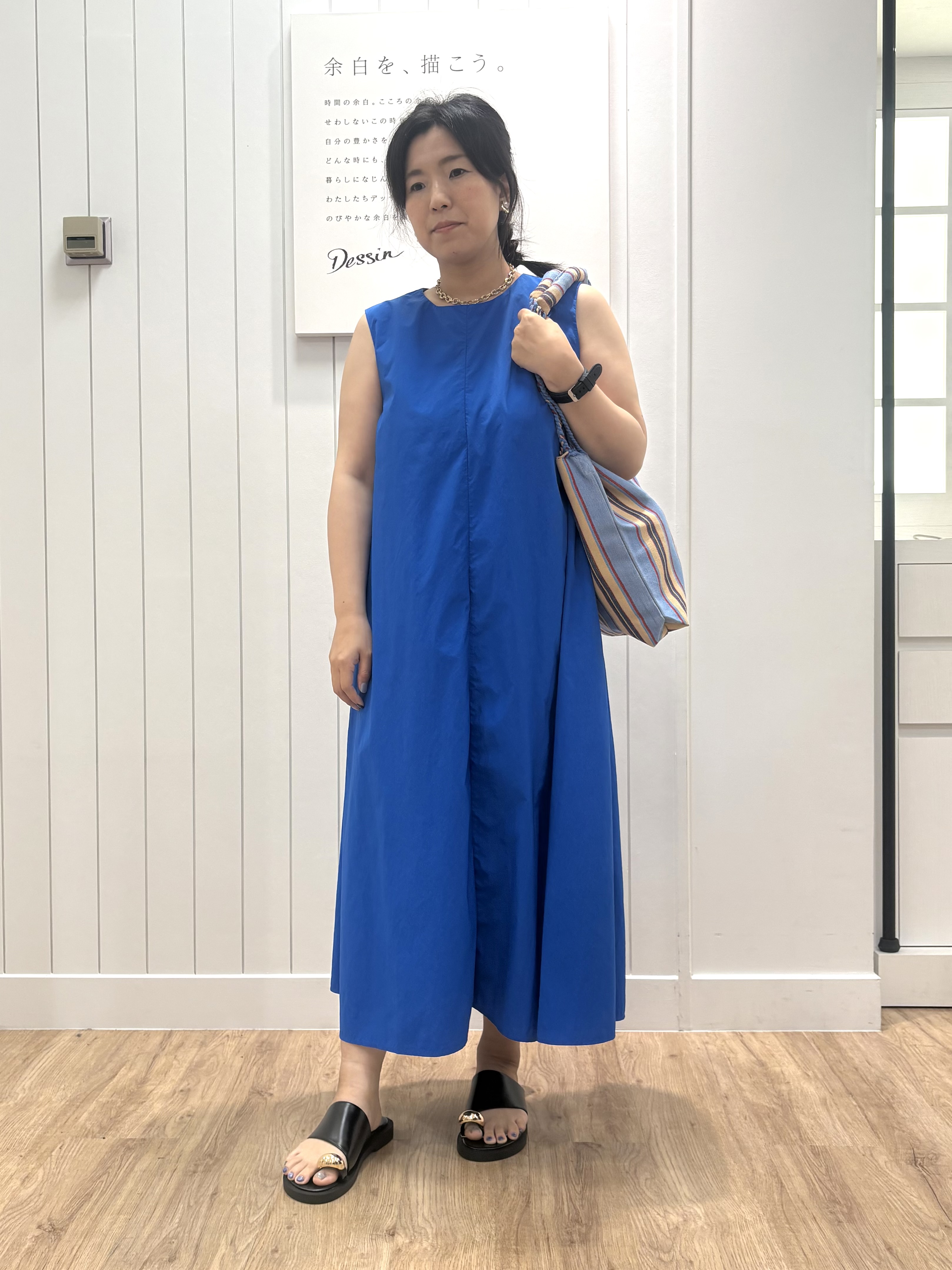 tomokoさんの「Dessin｜【撥水】Aラインナイロンワンピース」を使ったコーディネート