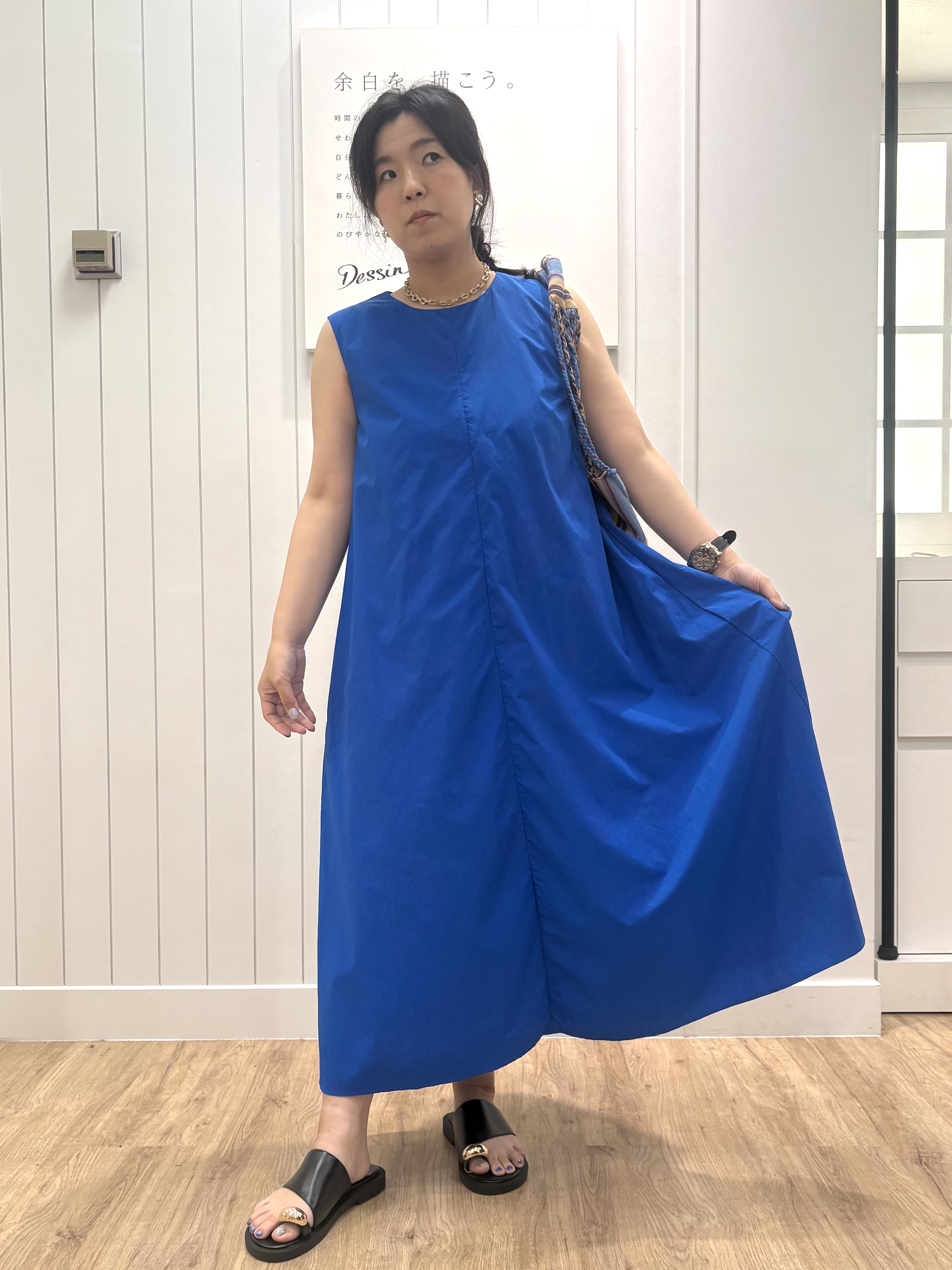 tomokoさんの「Dessin｜【撥水】Aラインナイロンワンピース」を使ったコーディネート